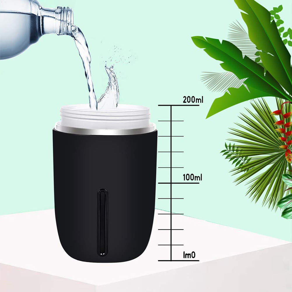 Mini-usb-luftbefeuchter 200 Ml, Tragbar Mit Kaltnebel Für Büro, Auto, Reisen, 7 Led-farben