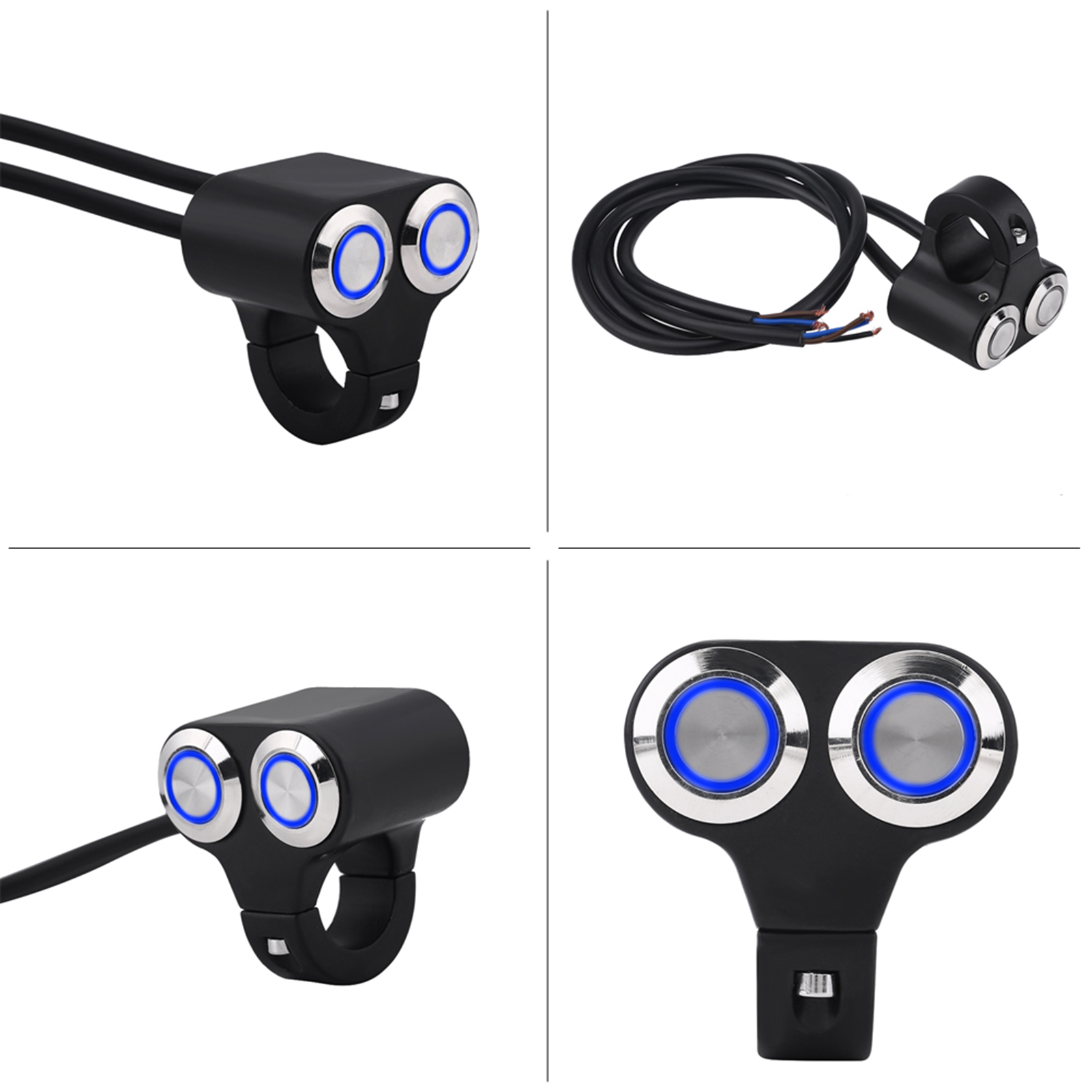 Ein-/ausschalter Für Motorradbeleuchtung, Scheinwerfer Und Bremslichter, 22 Mm (7/8 Zoll), Typ-c-schalter Mit Kontrollleuchte