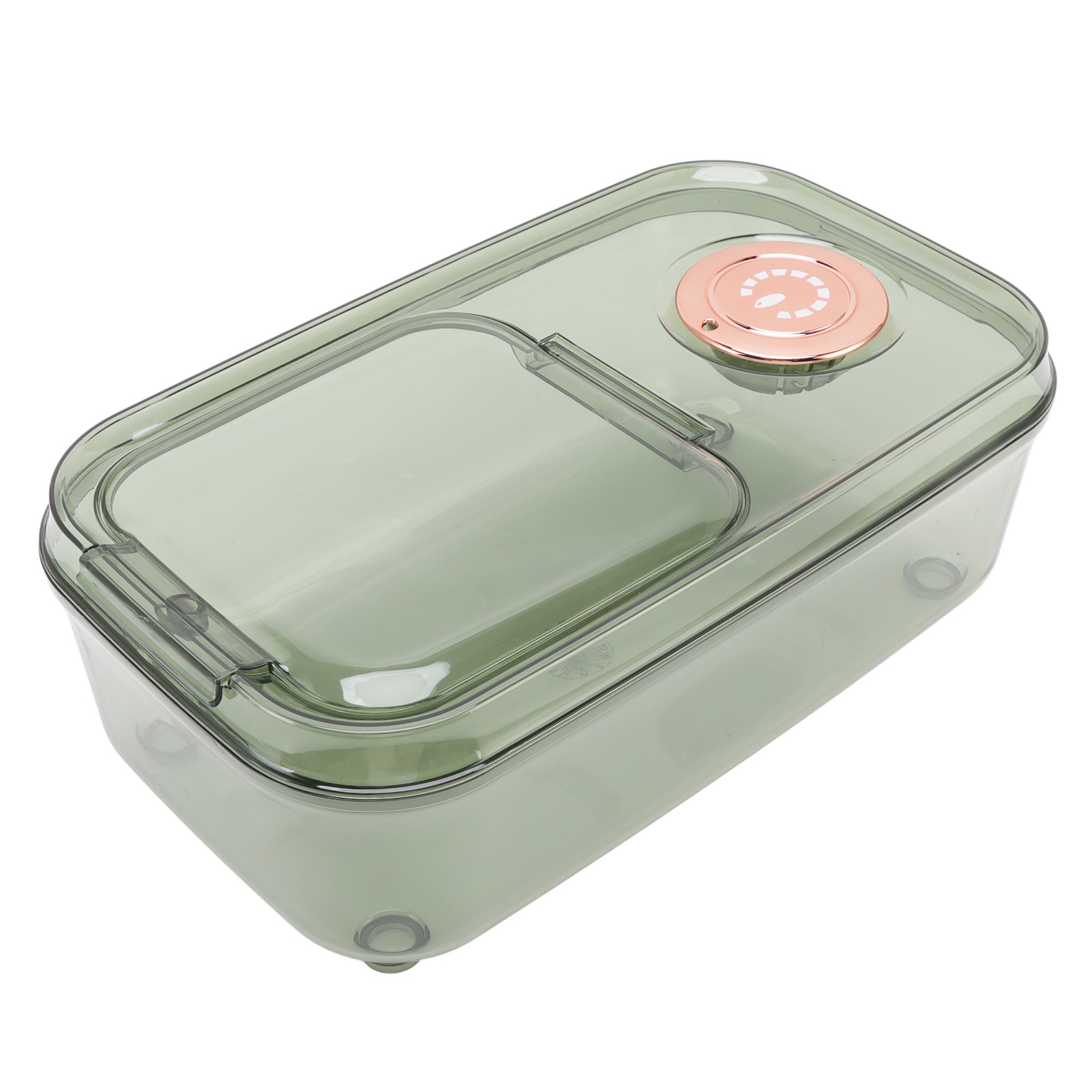 Transparenter 10-kg-reisbehälter, Insektensicherer Lebensmittelbehälter Mit Klappdeckel Und Messbecher, Transparent Grün