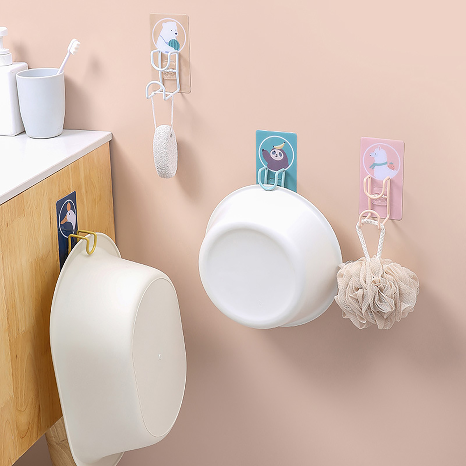 Niedliche Wandhaken, 360° Drehbar, Starker Halt, Praktischer Handtuchhalter Für Bad Und Küche.