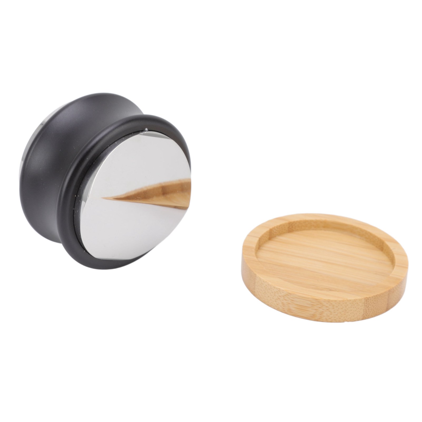 Höhenverstellbarer, Mattschwarzer Kaffeetamper, 53-mm-kaffeespender Aus Edelstahl