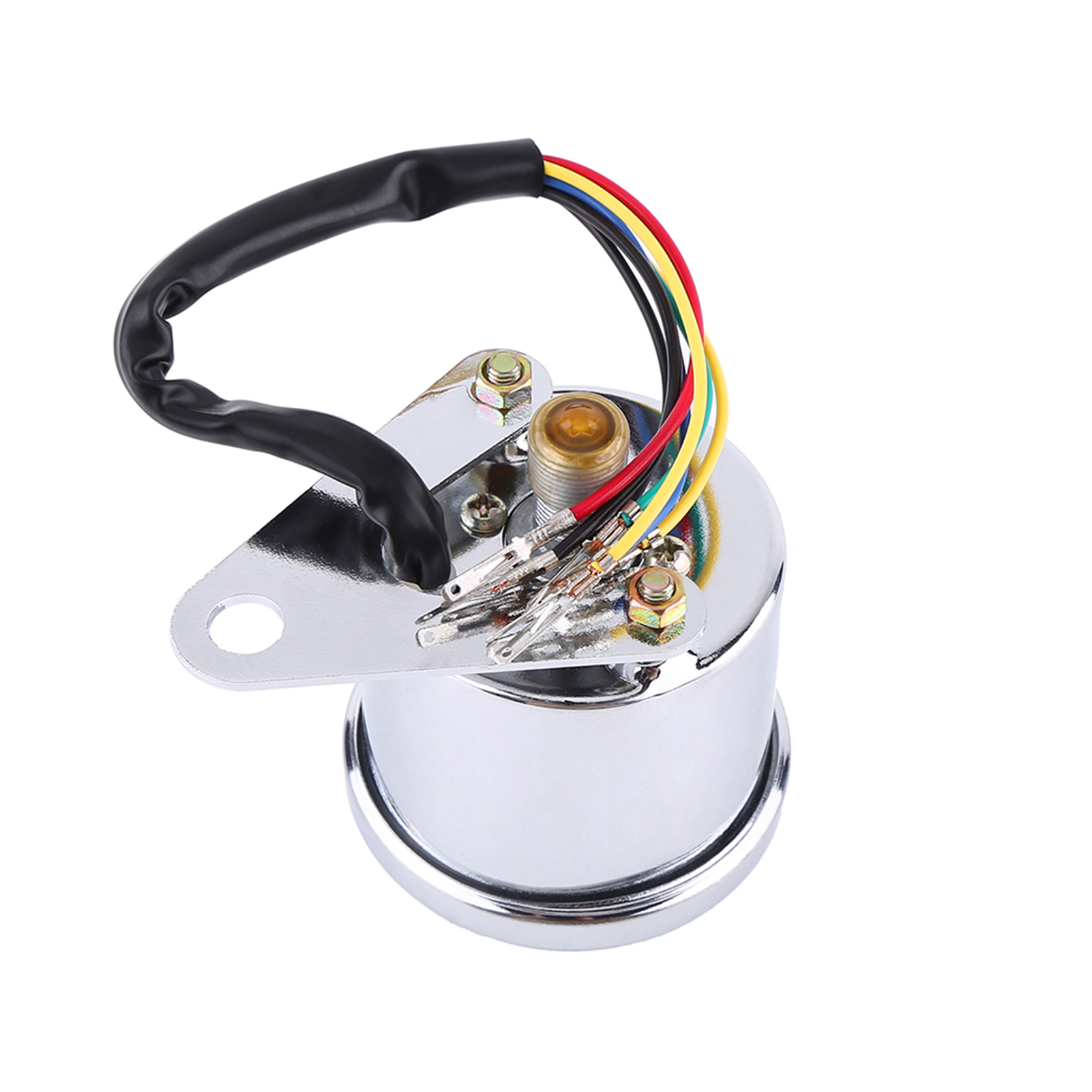 Universeller 12-v-motorradtacho, Led-beleuchteter Kilometerzähler Mit Anzeigen, Silber