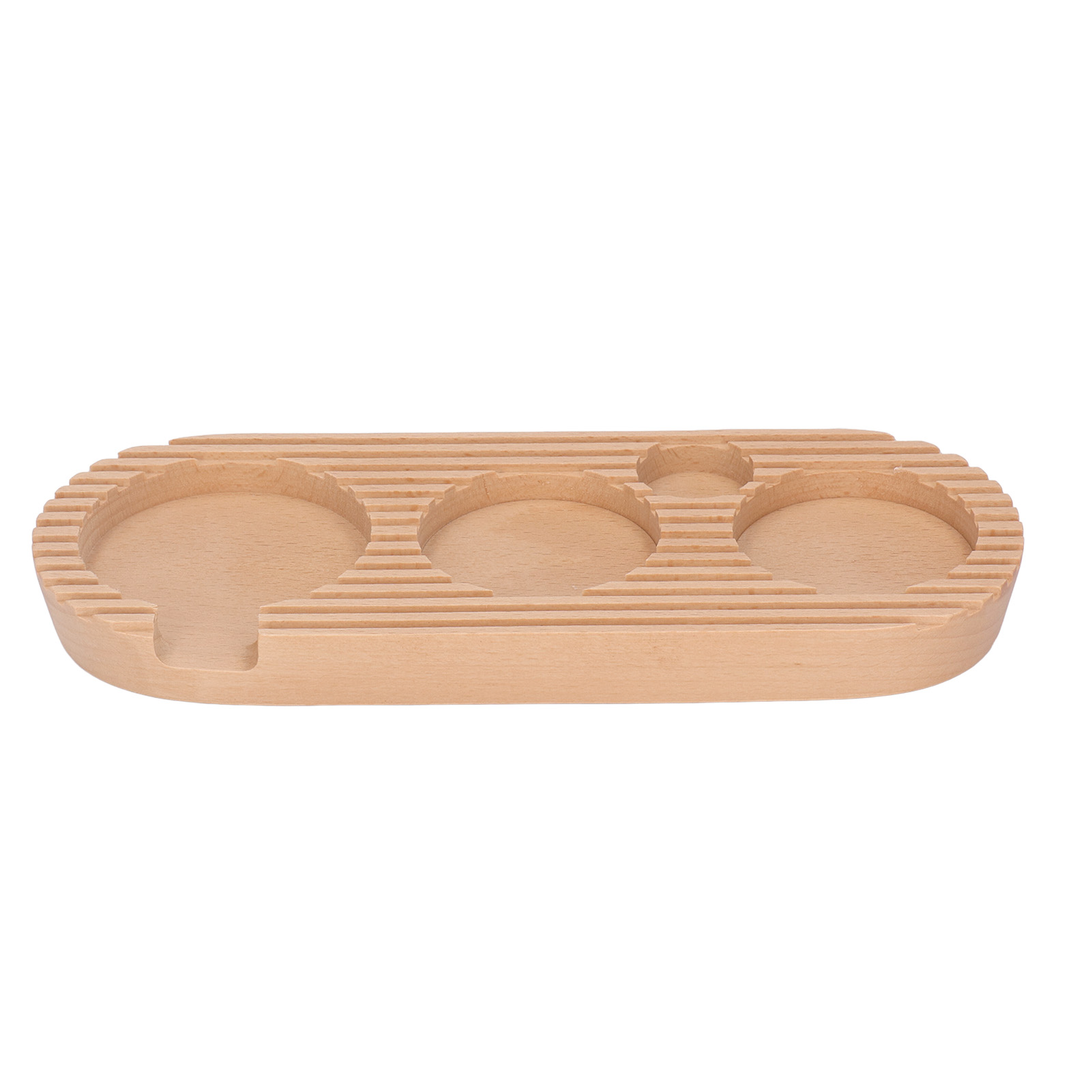 Multifunktionaler Kaffeetamperständer, 4 Holzschlitze, Kompatibel Mit 51mm/53mm Tampern, Ideal Für Baristas