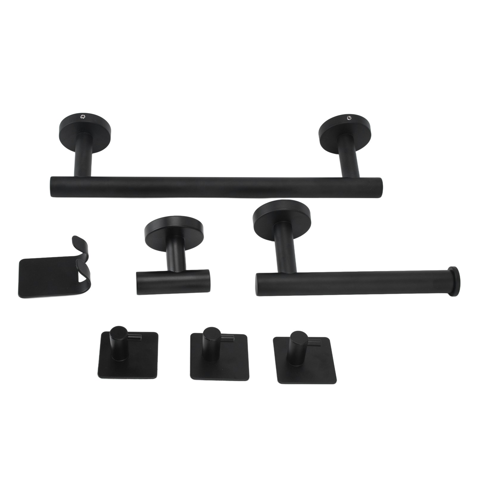 Badezimmer-accessoire-set, Handtuchhalter Aus Edelstahl, Papierhandtuchspender, Haken, 7-teiliges Set.