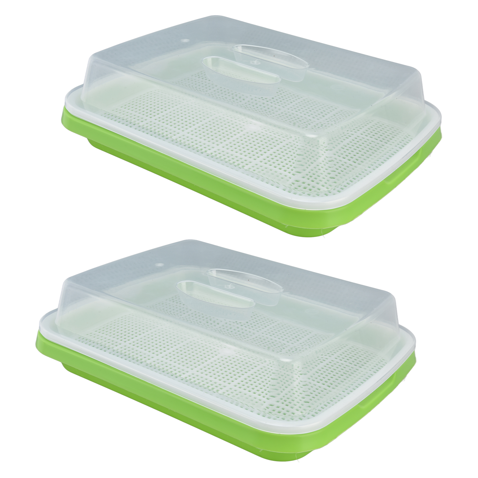 Set Mit 2 Keimschalen, Anzuchtschale, Hydroponik-set (einzeln Verpackt In Einem Pe-beutel Mit Schutzschaum)