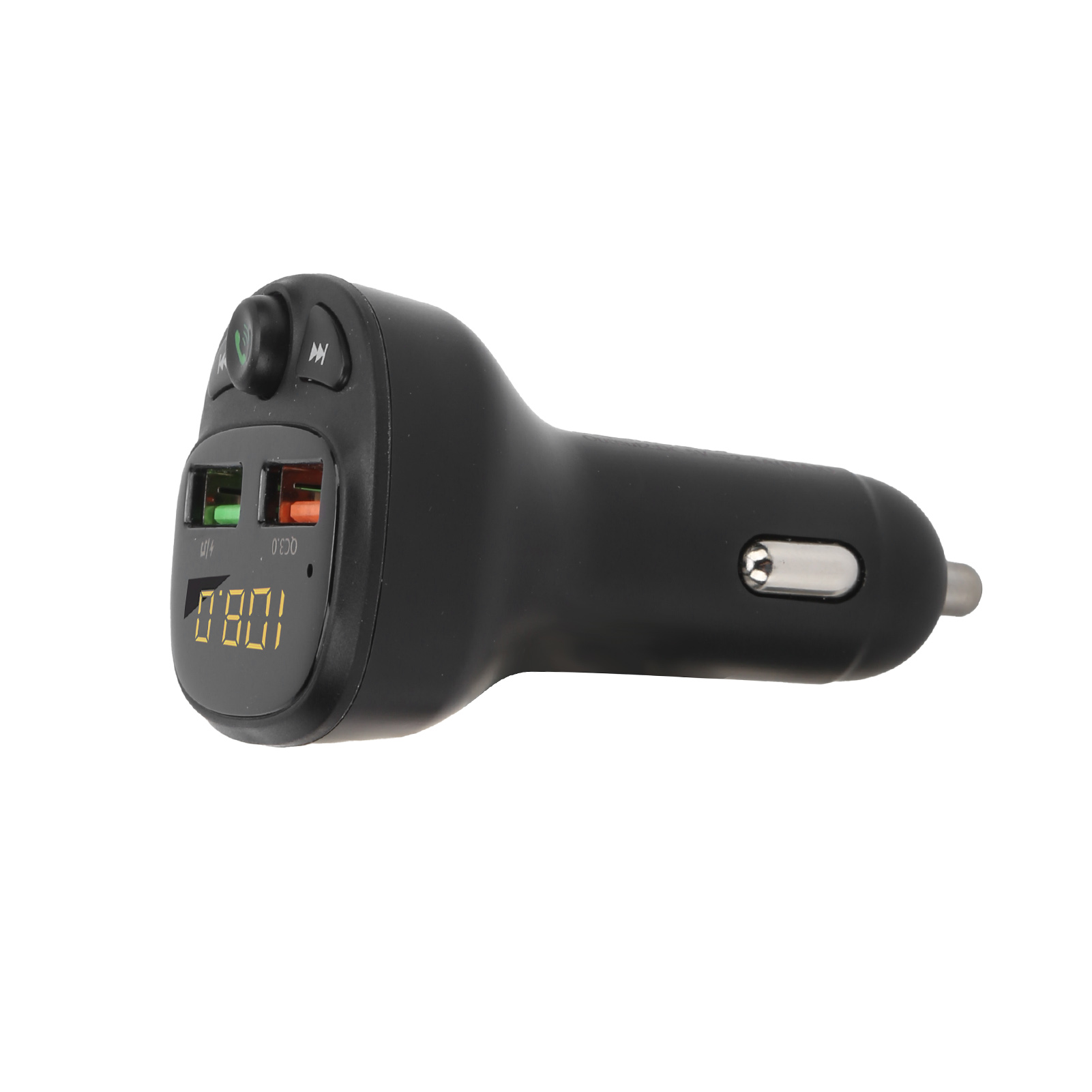 Bluetooth 5.0 Fm-transmitter Fürs Auto Mit Zwei Usb- Und Qc3.0-anschlüssen, Led-anzeige, Freisprecheinrichtung Und Sprachansage (12-24 V)