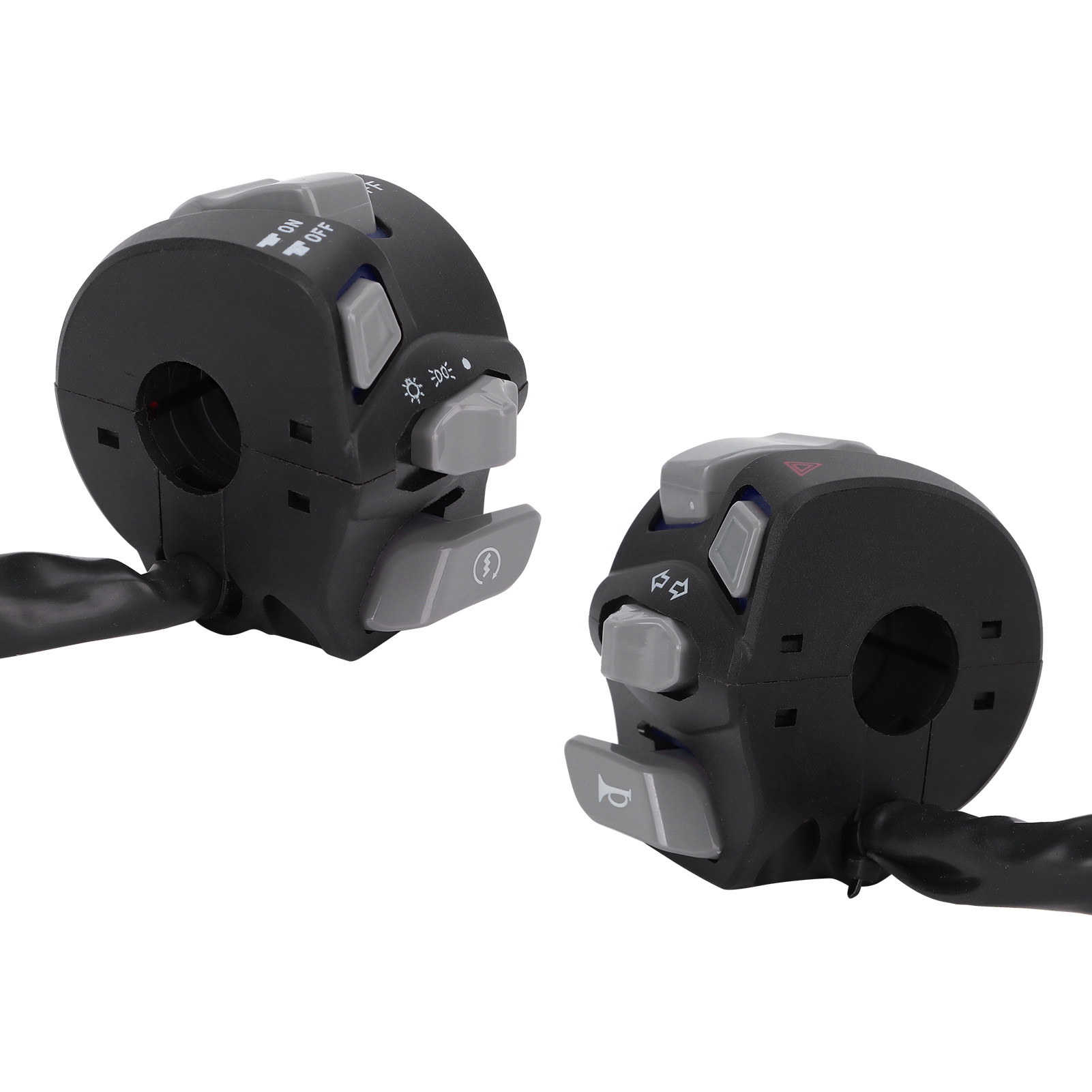 22-mm-universal-motorradlenkerschalter, Wasserdichter Bedienknopf Für Blinker Und Blaulicht