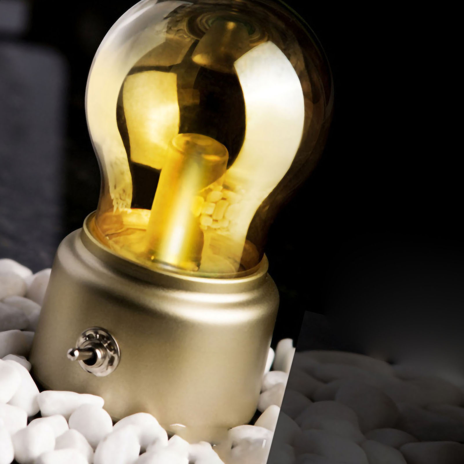 Wiederaufladbare Retro-led-lampe Über Usb, Tragbares Nachtlicht Für Schlafzimmer, Nachttisch, Studentenwohnheim, Sorgt Für Goldenes Ambiente, Mini-glühbirne Inklusive Batterie.