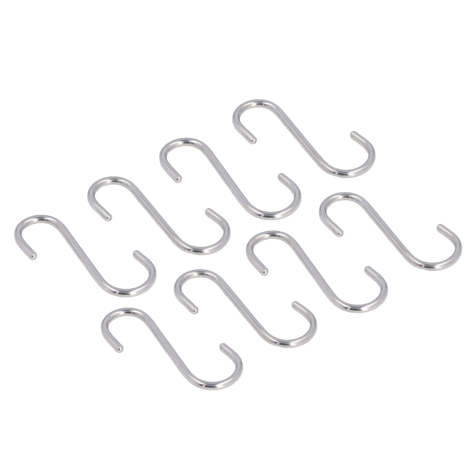 Set Mit 8 Verstärkten S-haken Aus Edelstahl 304, Groß, Für Küche Und Bad, Zum Aufhängen Von Kleidung.