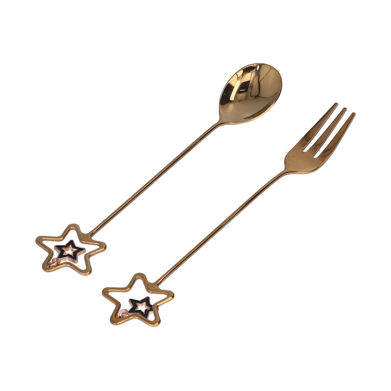 Kreatives Sternförmiges Herzlöffel-set Für Kaffee, Desserts, Als Hochzeitsgeschenk, Sternförmiges Löffel- Und Gabelset, 26-teilig.