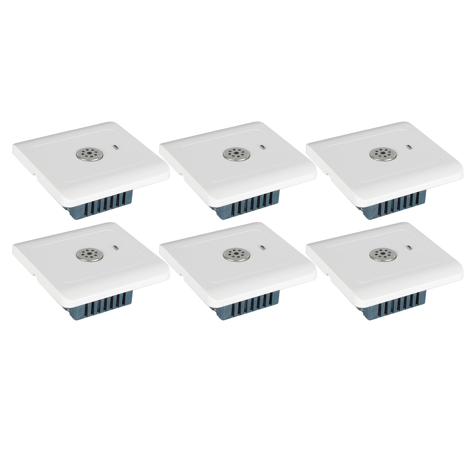 Packung Mit 8 Versenkten Sprachschaltern Typ 86, 250v 10a, Verzögerte Akustische Und Optische Erkennung, Modell C6 Versenkt.