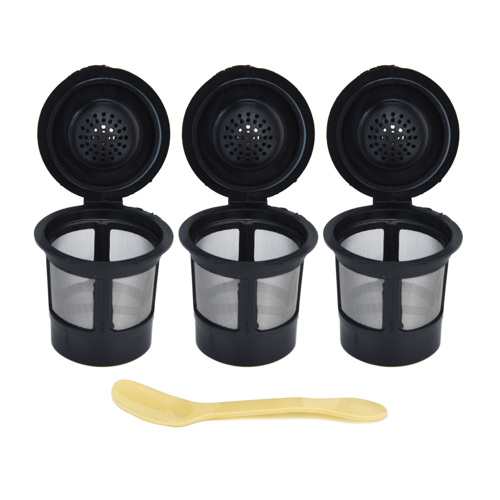 Wiederverwendbare Kaffeefilter Für Keurig, Leere K-cup-kapseln (3er-packung + Löffel)