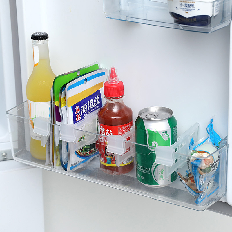 Ausziehbarer Türteiler Für Die Kühlschrankseite Zur Aufbewahrung Von Gewürzen Und Kleinen Gegenständen, Organizerfach (set Mit 4 Tabletts, Tasche)