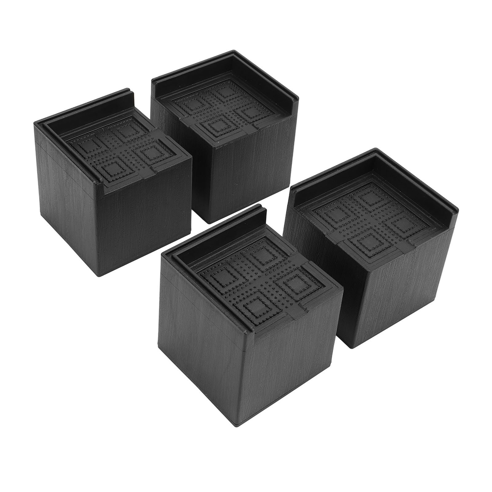 【set Mit 4 Teilen】3 Zoll Große, L-förmige Quadratfüße Zum Anheben Von Waschmaschine, Bett, Sofa, Tisch, Möbeln, Rutschfeste Schutzpads.