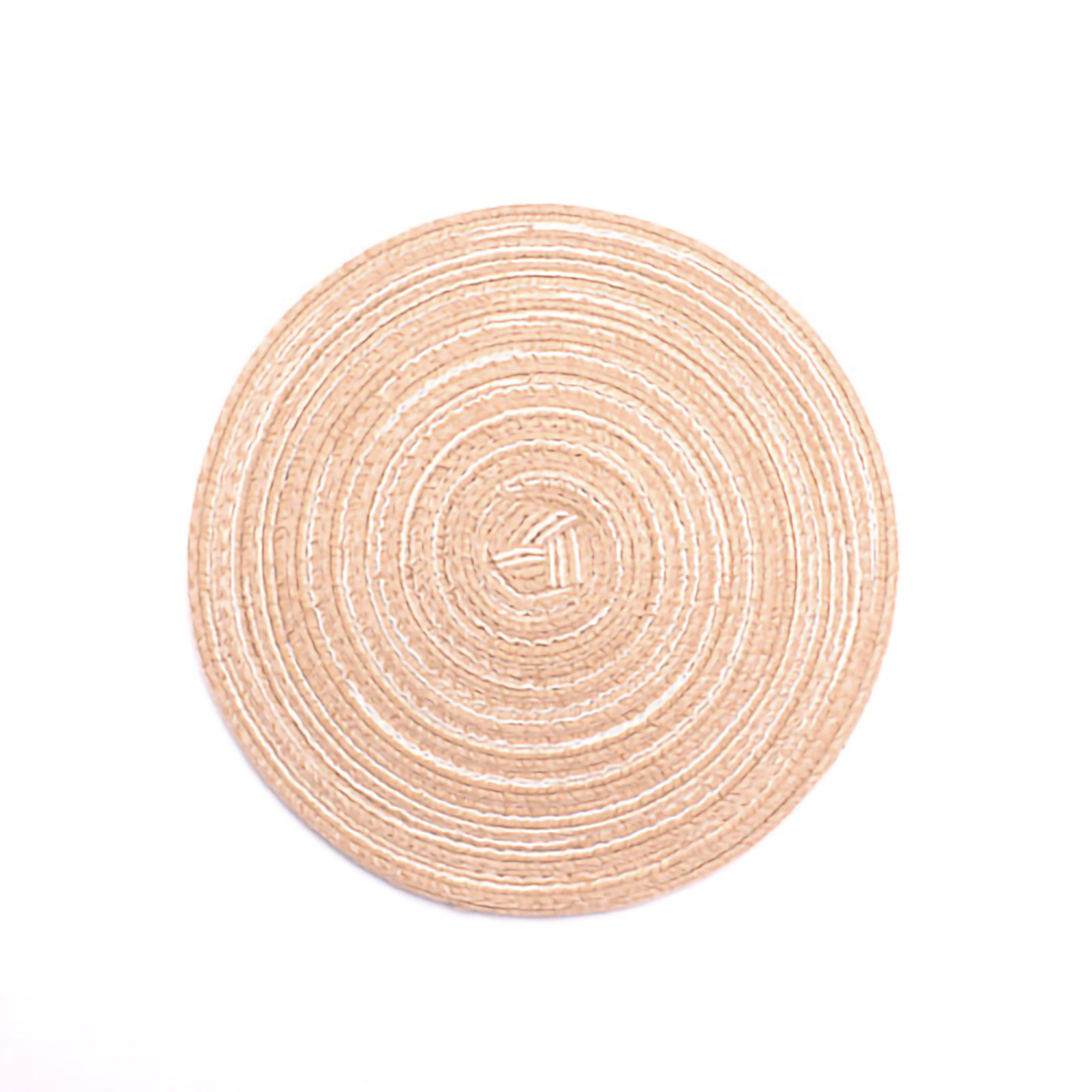 Set Mit 4 Runden Weidenuntersetzern, 36 Cm Durchmesser, Wärmeisolierend, Tischschutz, Khakifarben, Esszimmerdekoration