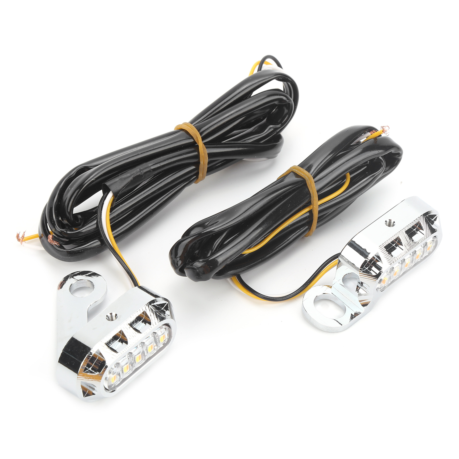 2x Klare Led-motorradblinker, Kompatibel Mit Xl 48 72 1200 883 (2004–2020), Silbernes Gehäuse