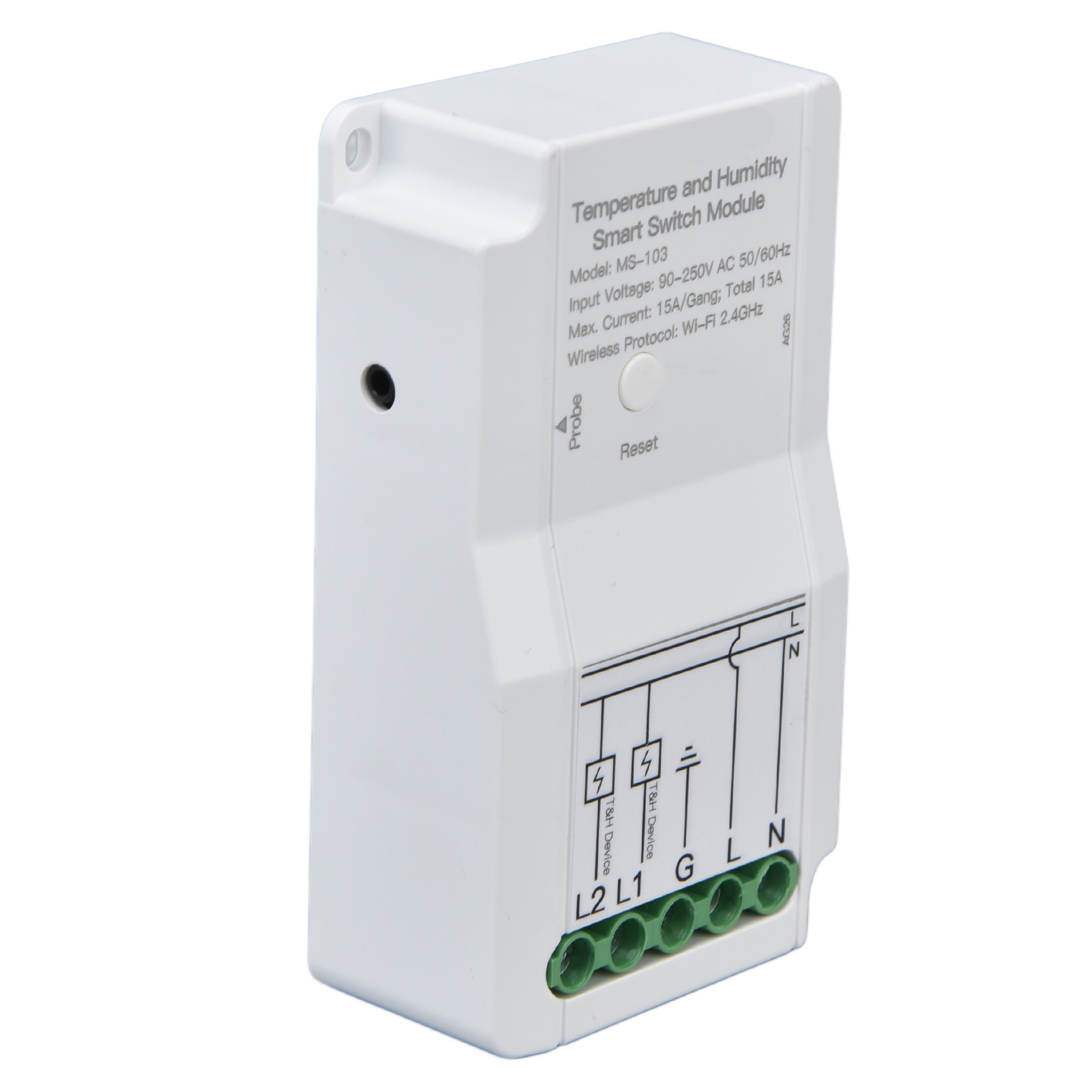 Wifi-modul Temperatur- Und Feuchtigkeitsschalter Mit Doppelrelais Und 90-250-v-sonde Für Tuya Smart-anwendungen