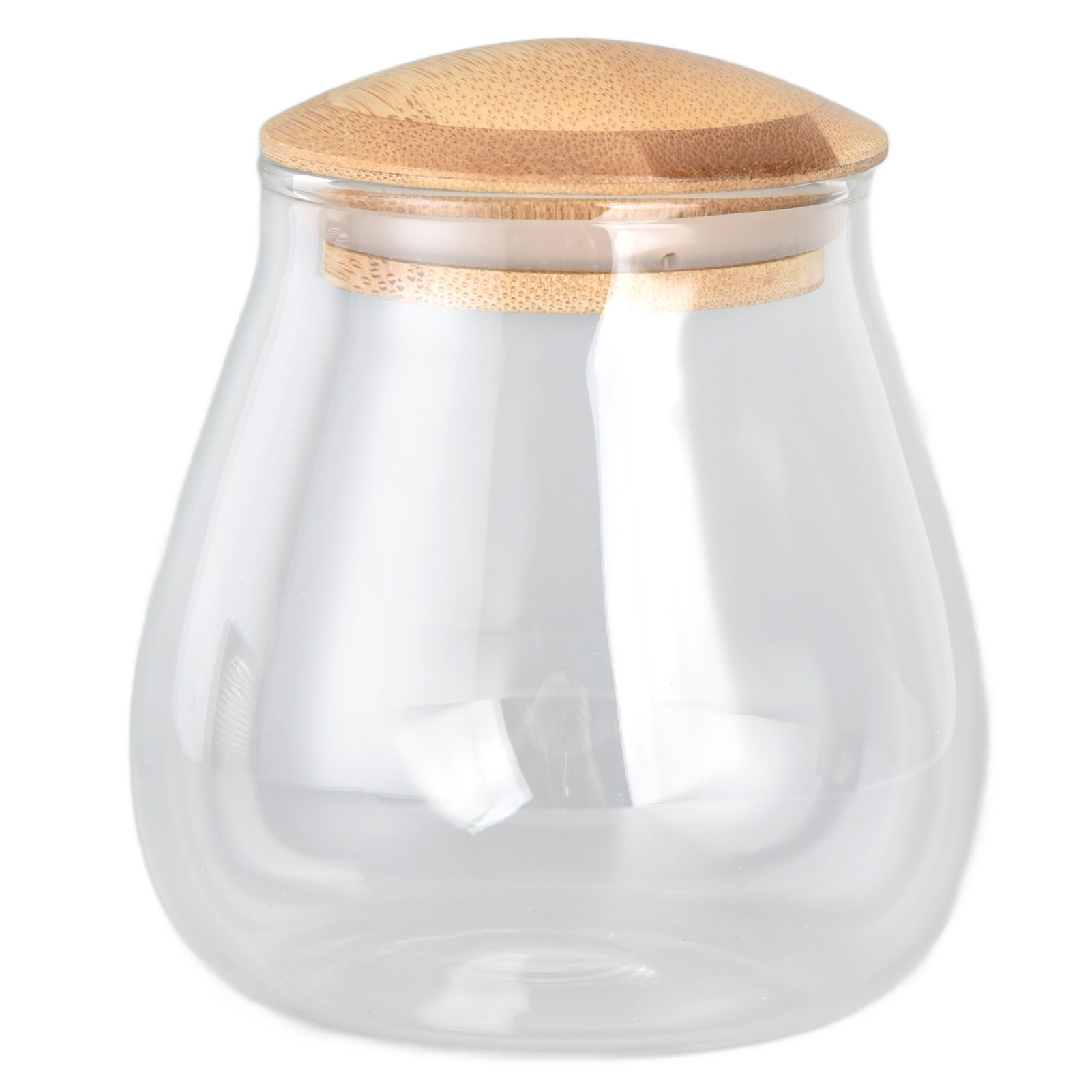 Pilzförmiges Klarglasgefäß Mit Luftdichtem Deckel, Bohnenaufbewahrungsbox, 900 Ml Vorratsbehälter Für Tee- Und Kaffeebohnen.