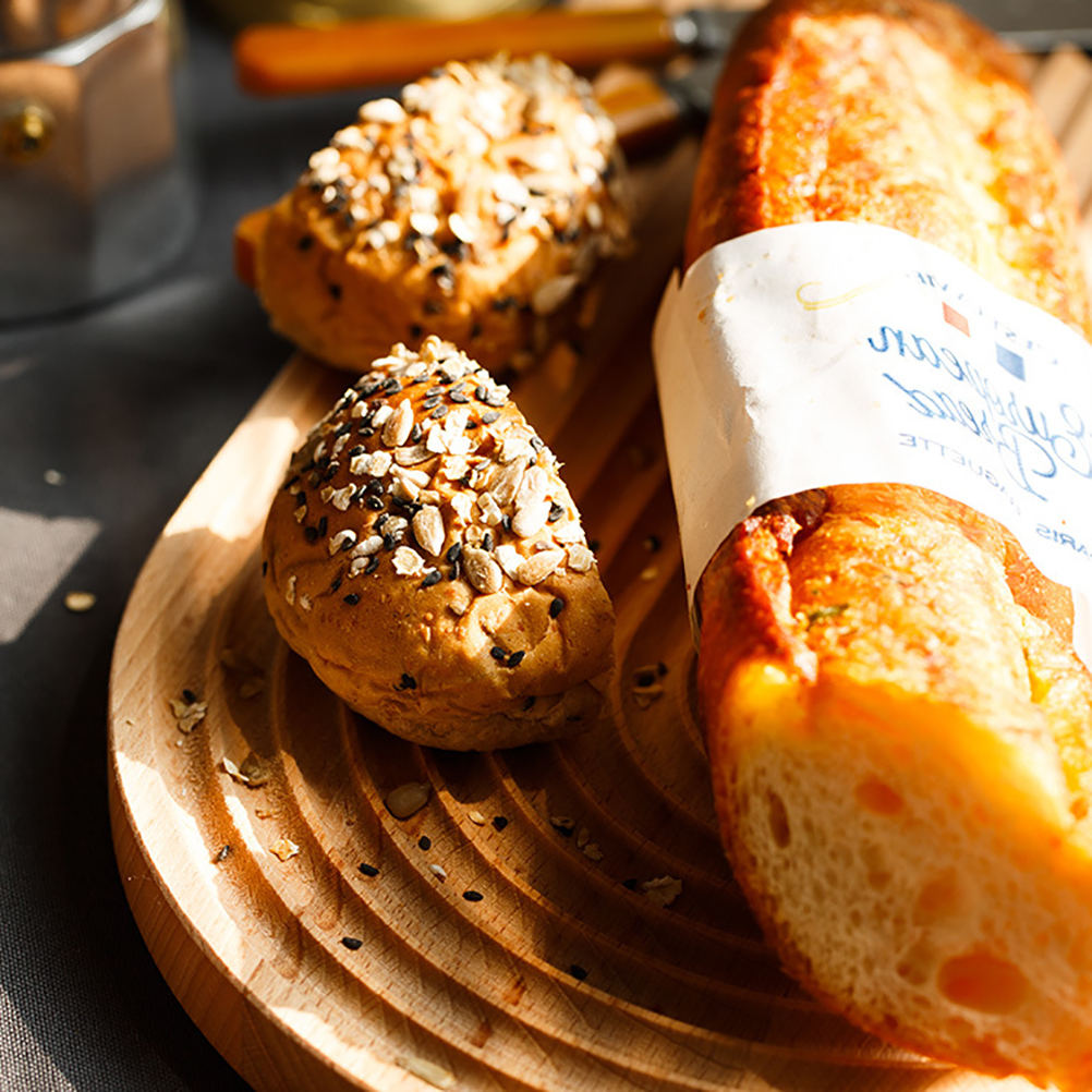 Schneidebrett Aus Buchenholz Im Japanischen Stil, Brot- Und Desserttablett, Geschwungenes Muster, Holzblock Für Küche Und Wohnaccessoires