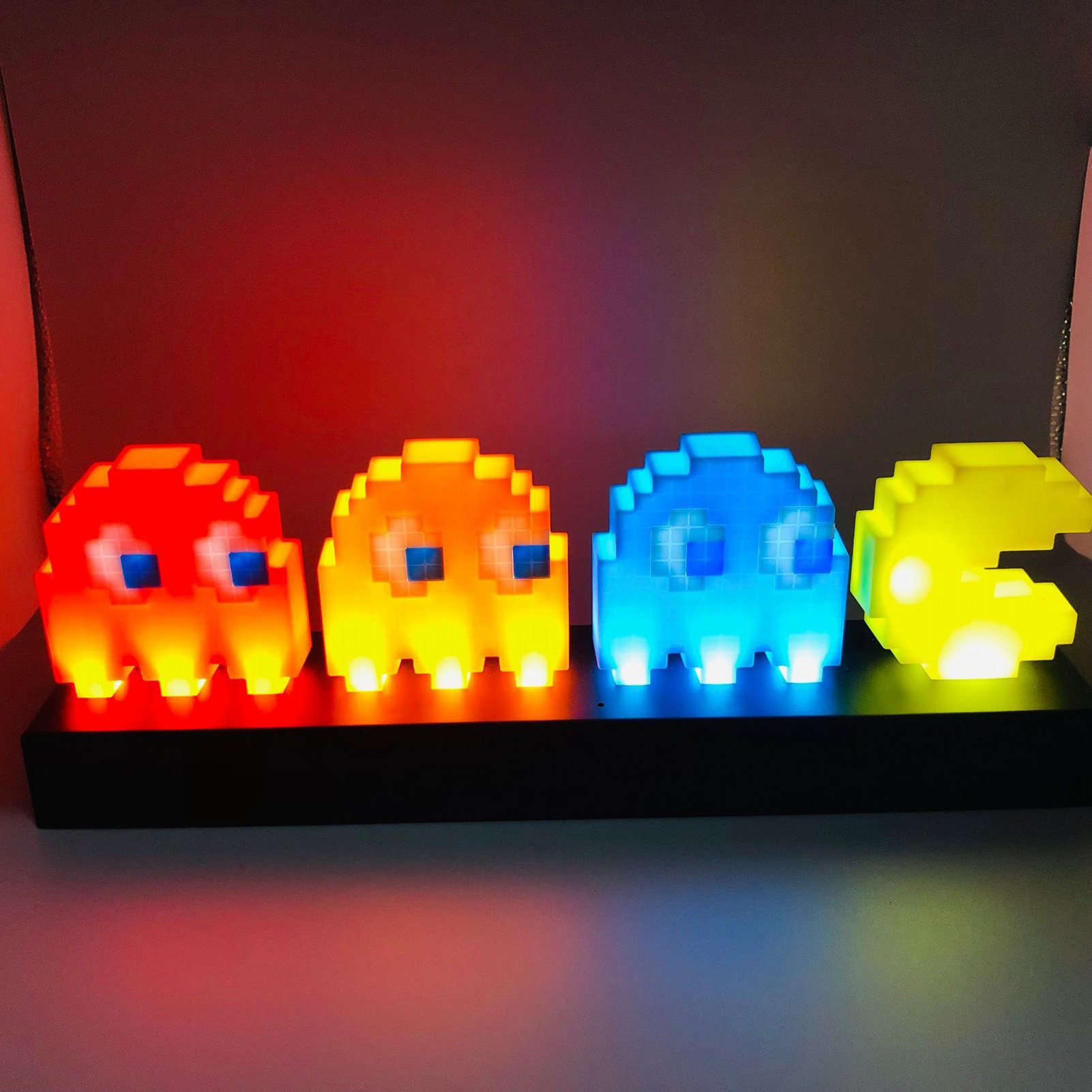 Pac-man Usb-stimmungslicht Mit Geräuschsensor, Farbwechselndes Musik-nachtlicht, Rhythmische Gaming-schreibtischlampe