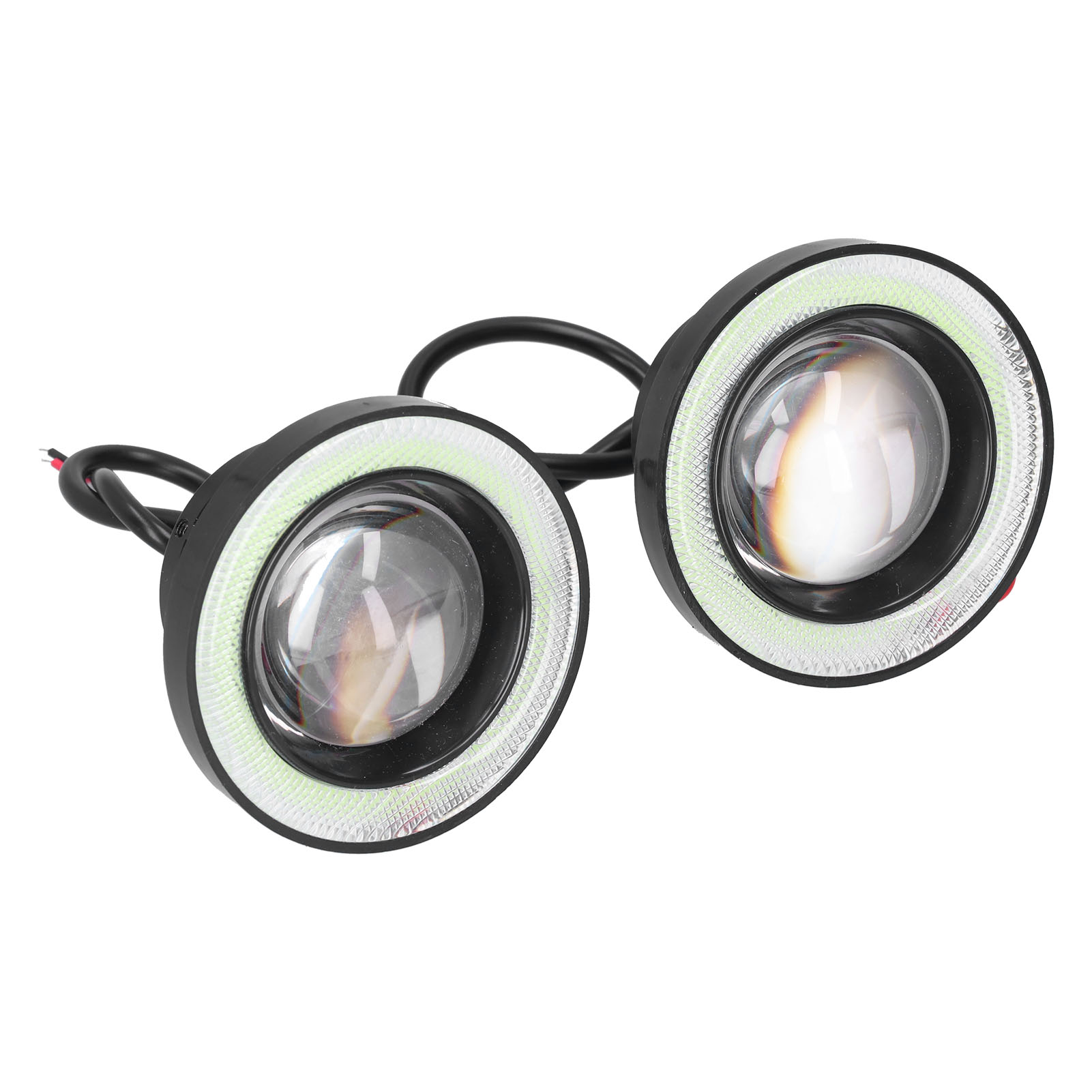 X 30w Ip65 Led-nebelscheinwerfer Für Autos, Hochheller Blauer Angel-eye-ring, 12v Universell