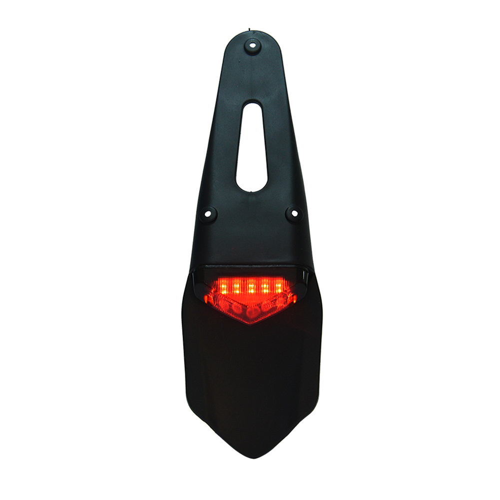 Led-motorradbremslicht Für Motocross, Silbernes Kennzeichenlicht Hinten, Kotflügellicht