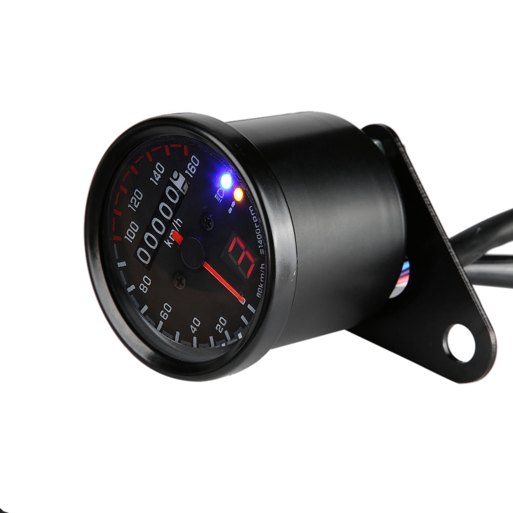 Universeller Led-tachometer Für Motorrad/atv, Hintergrundbeleuchteter Kilometerzähler (12 V Dc), Kilometeranzeige Mit Geschwindigkeitsanzeige