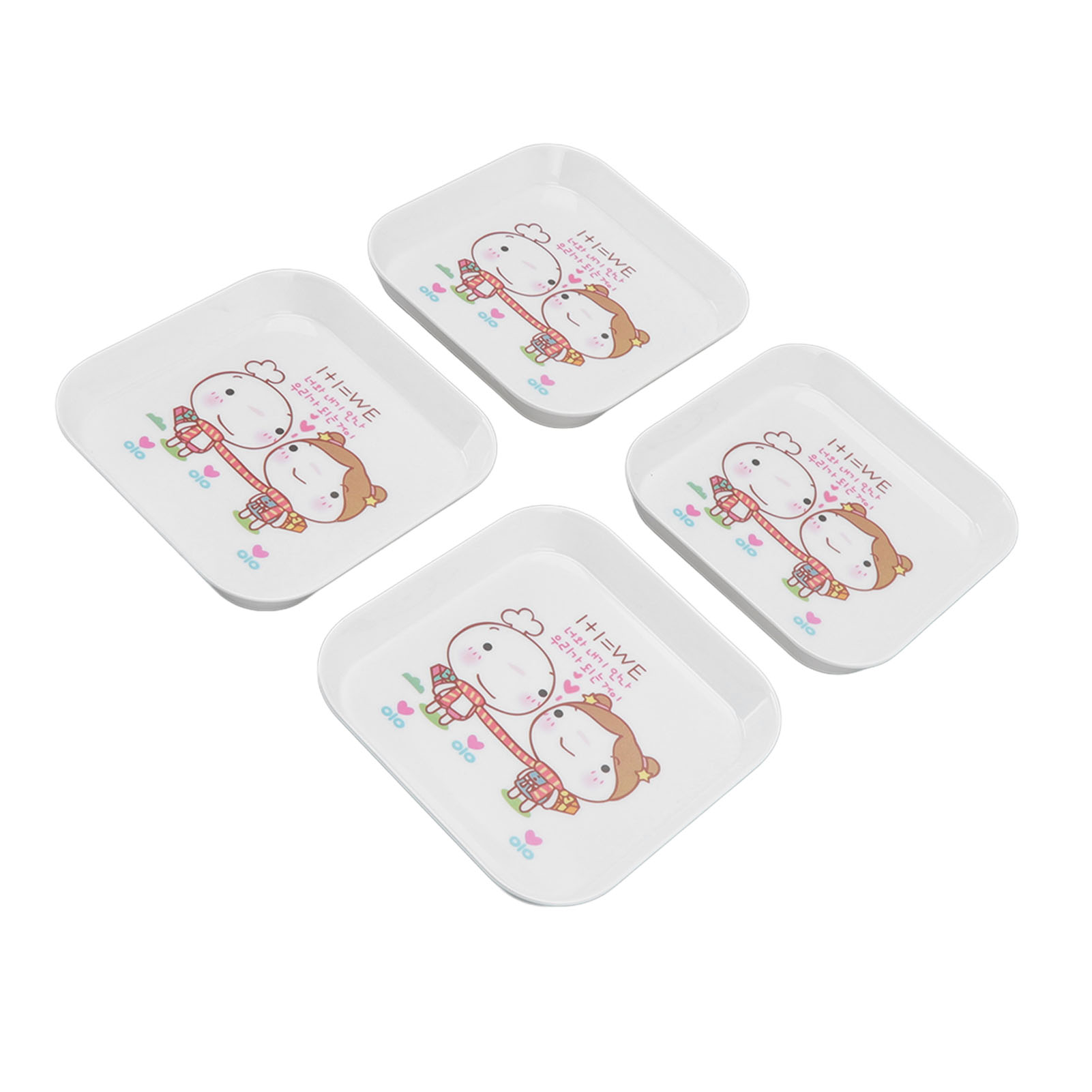 Set Mit 4 Snacktellern, Abtropfschalen, Kleinen Quadratischen Schälchen Für Obst, Abfall, Vorspeisen, Für Den Haushalt, Paar