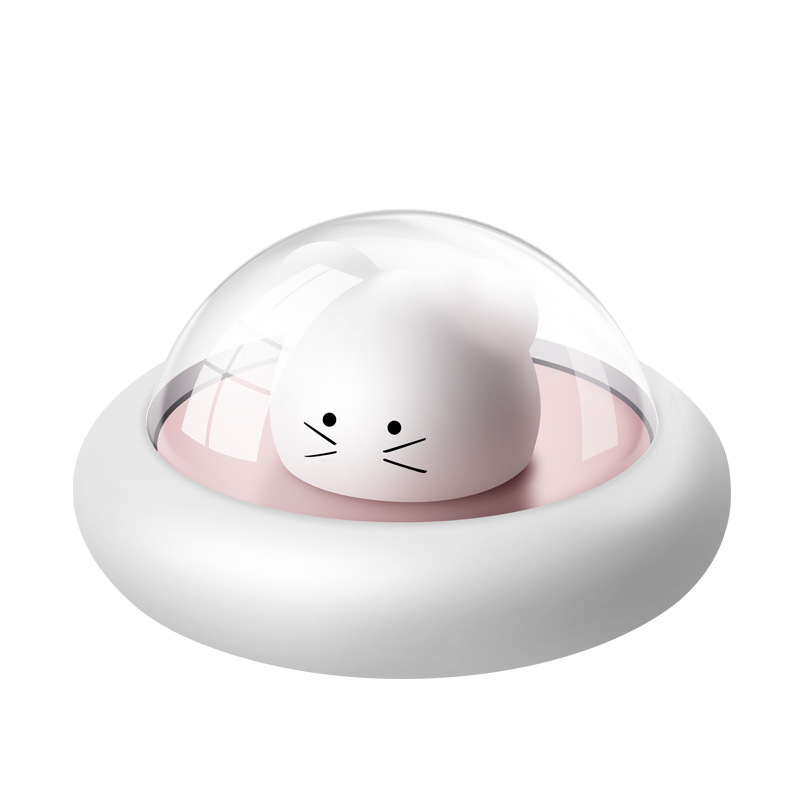 Wiederaufladbares Usb-nachtlicht Fürs Babyzimmer Mit 3 Dimmstufen, Augenschutz, Timer Und Niedlicher Rosa Mauslampe