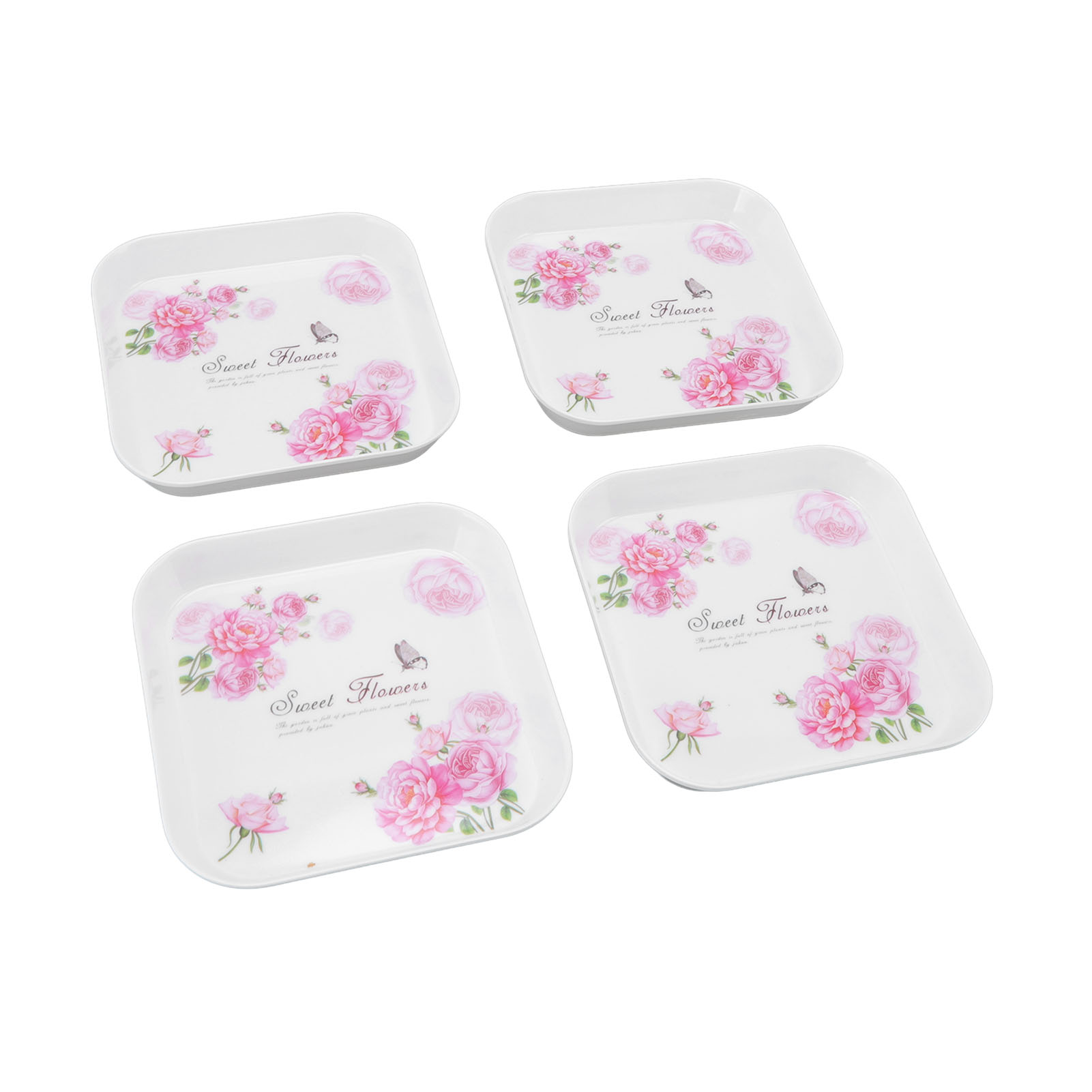 Rosenförmige Snackteller, Kleine Quadratische Schälchen Für Knochen, Obst, Essensreste, Desserts, Servierset Für Den Haushalt