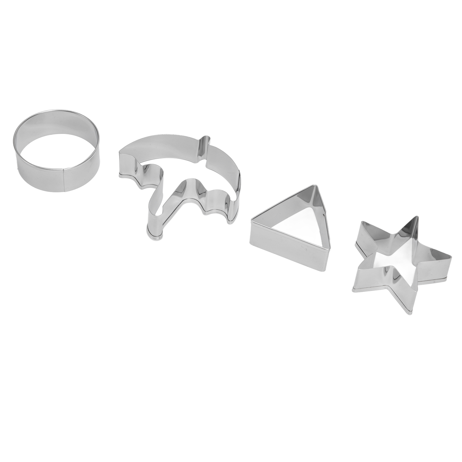Set Mit 5 Edelstahlformen Für Süßigkeiten, Sterne, Regenschirme, Kekse Und Zuckerspiele
