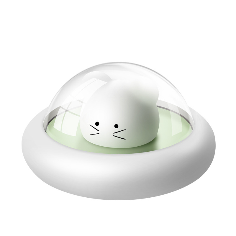 Kleines, Per Usb Aufladbares Baby-nachtlicht Mit 3 Einstellbaren Helligkeitsstufen, Augenschutz, Timer, Niedlicher Cartoon-maus, Grüne Nachttischlampe