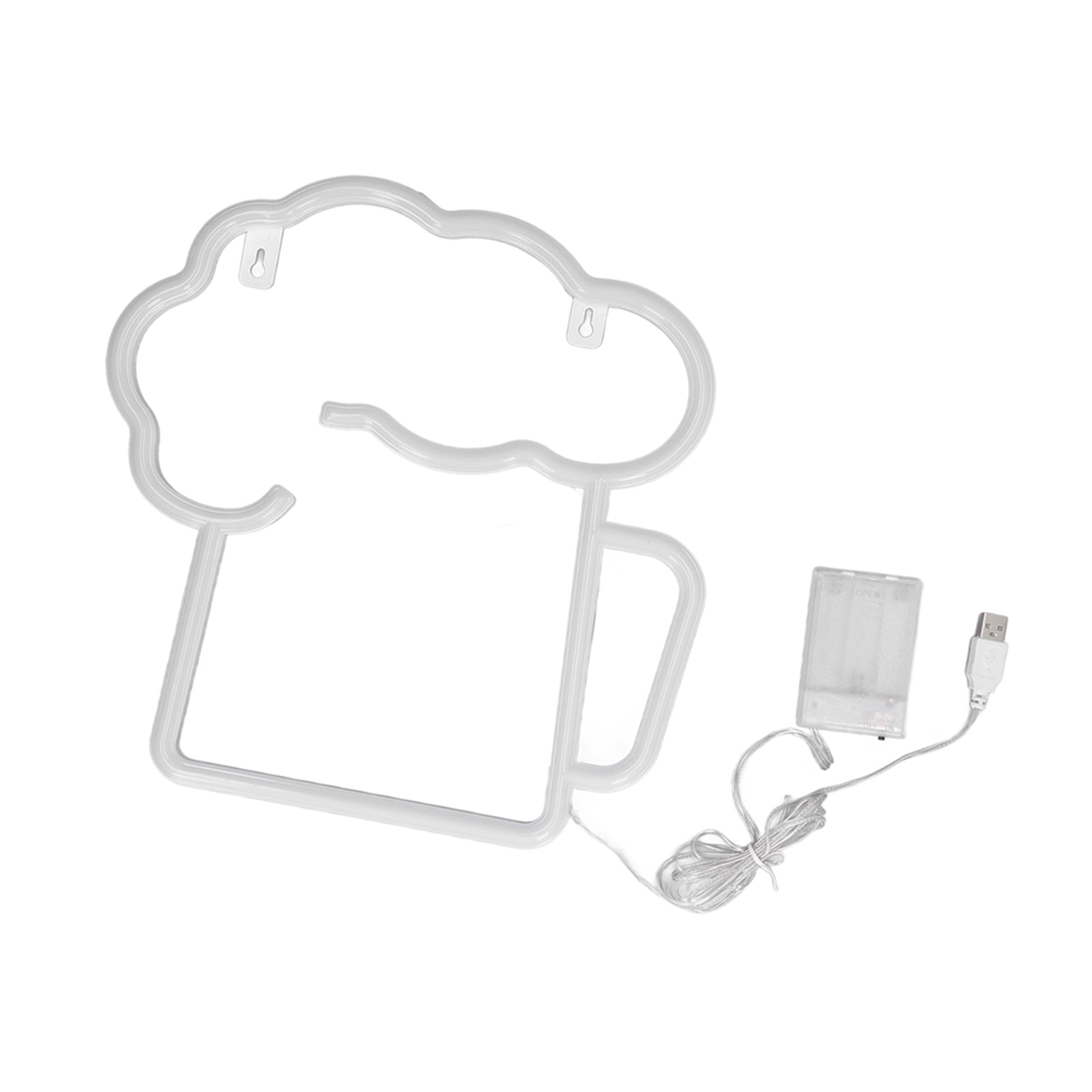 Neon-bierleuchte, Gelb-weiß, Wasserdicht (ip45), Usb-batteriebetrieb, Einfach Aufzuhängen, Wanddekoration Für Bars