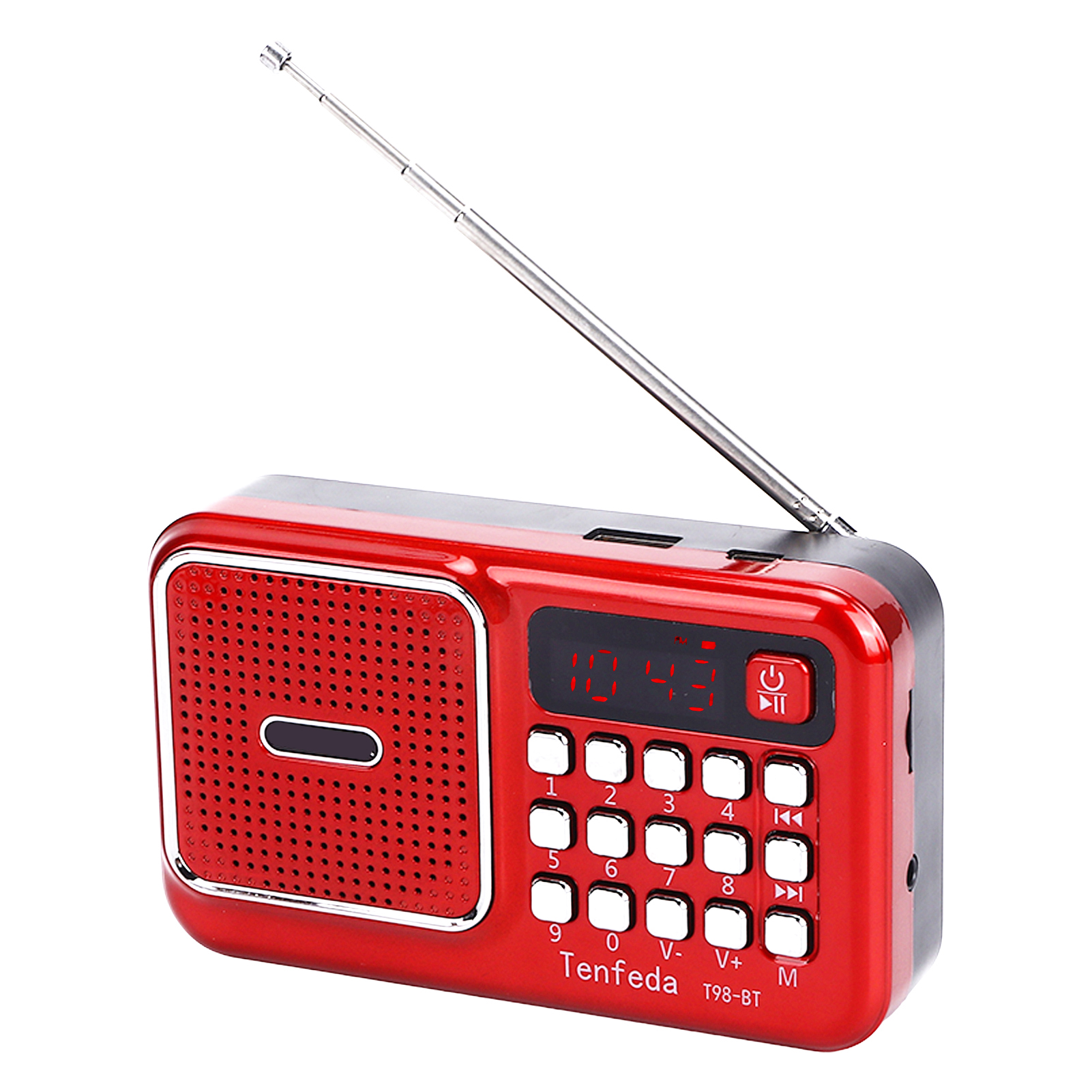 Tragbares Mini-mp3-radio Mit Akku, Kabelloser Audioplayer Mit Micro-sd-kartensteckplatz Und Kopfhörern (batterie Nicht Im Lieferumfang Enthalten)