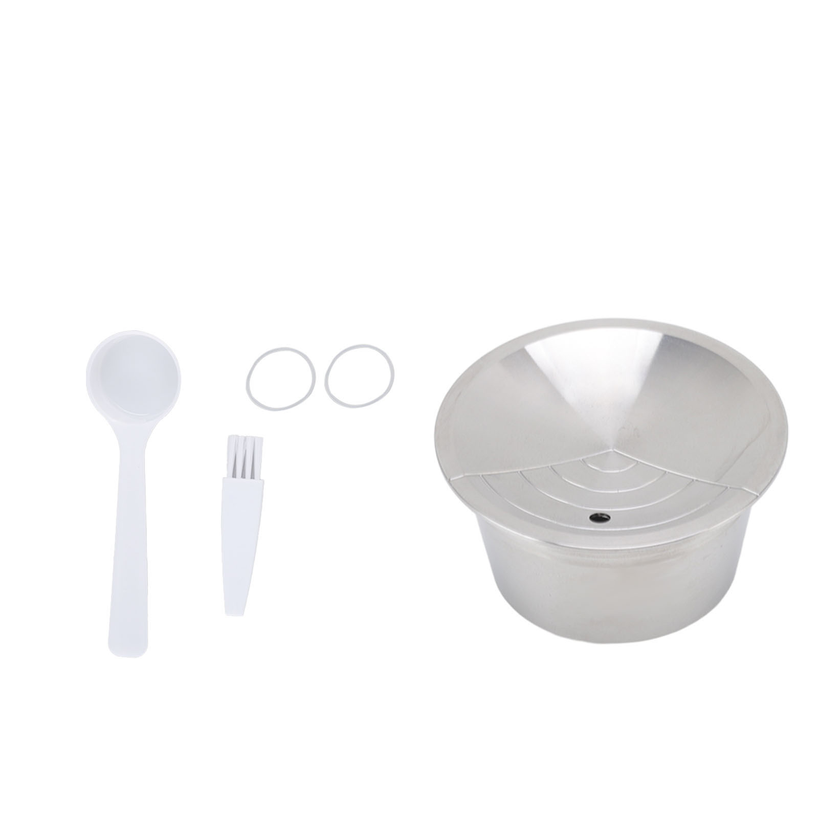 Packung Mit 5 Wiederverwendbaren Edelstahl-kaffeekapseln Für Dolce Gusto Maschinen, Einfacher Filter, Glatte Ausführung (dg-5)