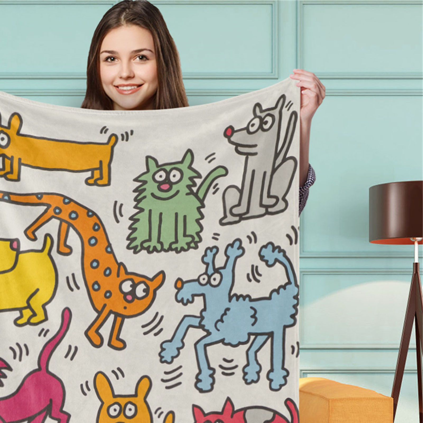 Personalisierter Teppich Von Kei Kaslin, 150 X 200 Cm, Künstlerisches Design, Originelles Muster, Großes Format Für Wohn- Oder Schlafzimmer.