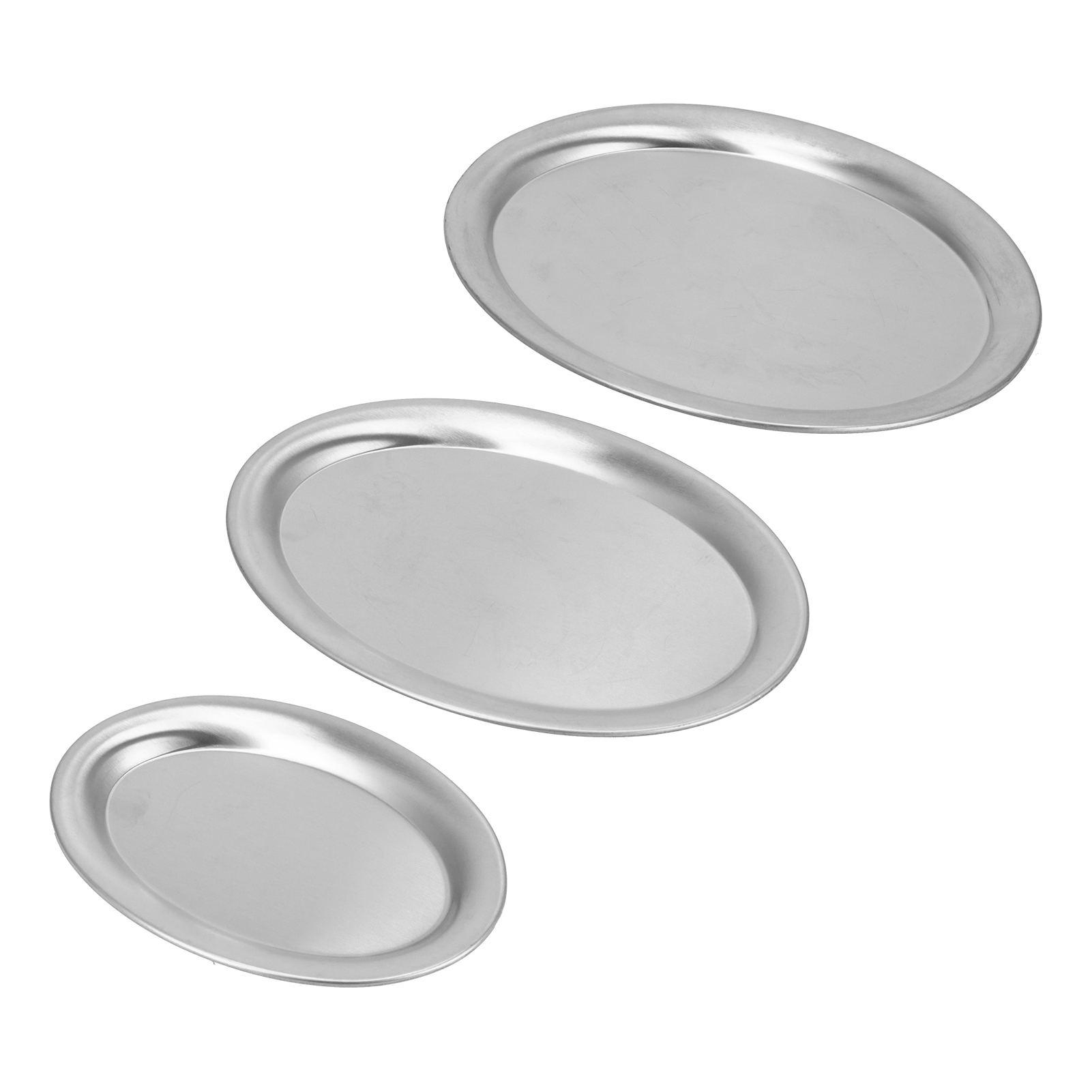 3-teiliges Dessertteller-set Aus Edelstahl, Gold- Und Silberfarben, Skandinavischer Stil, Für Kuchen, Obst, Nüsse, Als Serviettenhalter, Westliches Küchengeschirr, Silberfarben