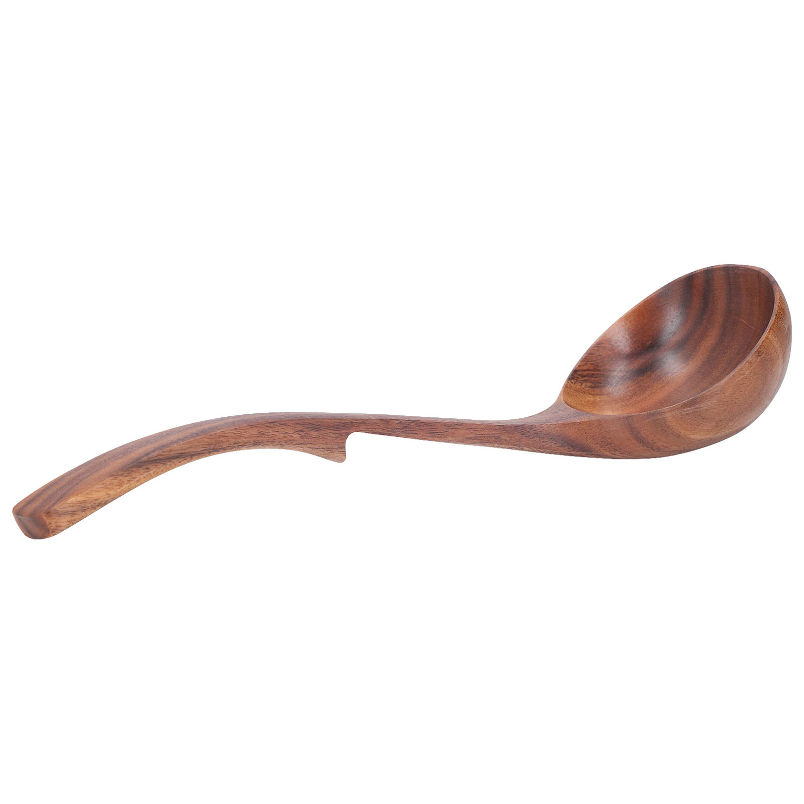 Suppen- Und Breilöffel Aus Holz, Küchenutensil Für Kinder, Großer Gebogener Löffel Für Reis Und Suppe, 1 Stück