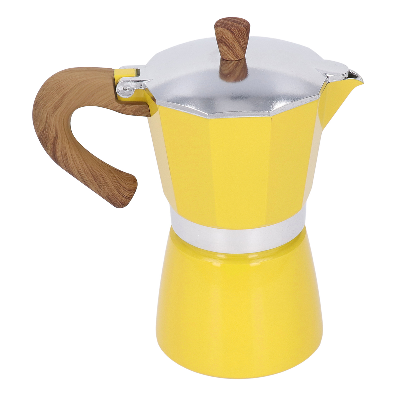 300-ml-kaffeekanne Aus Gelbem Aluminium Mit Griff – Wasserkocher Für Zuhause