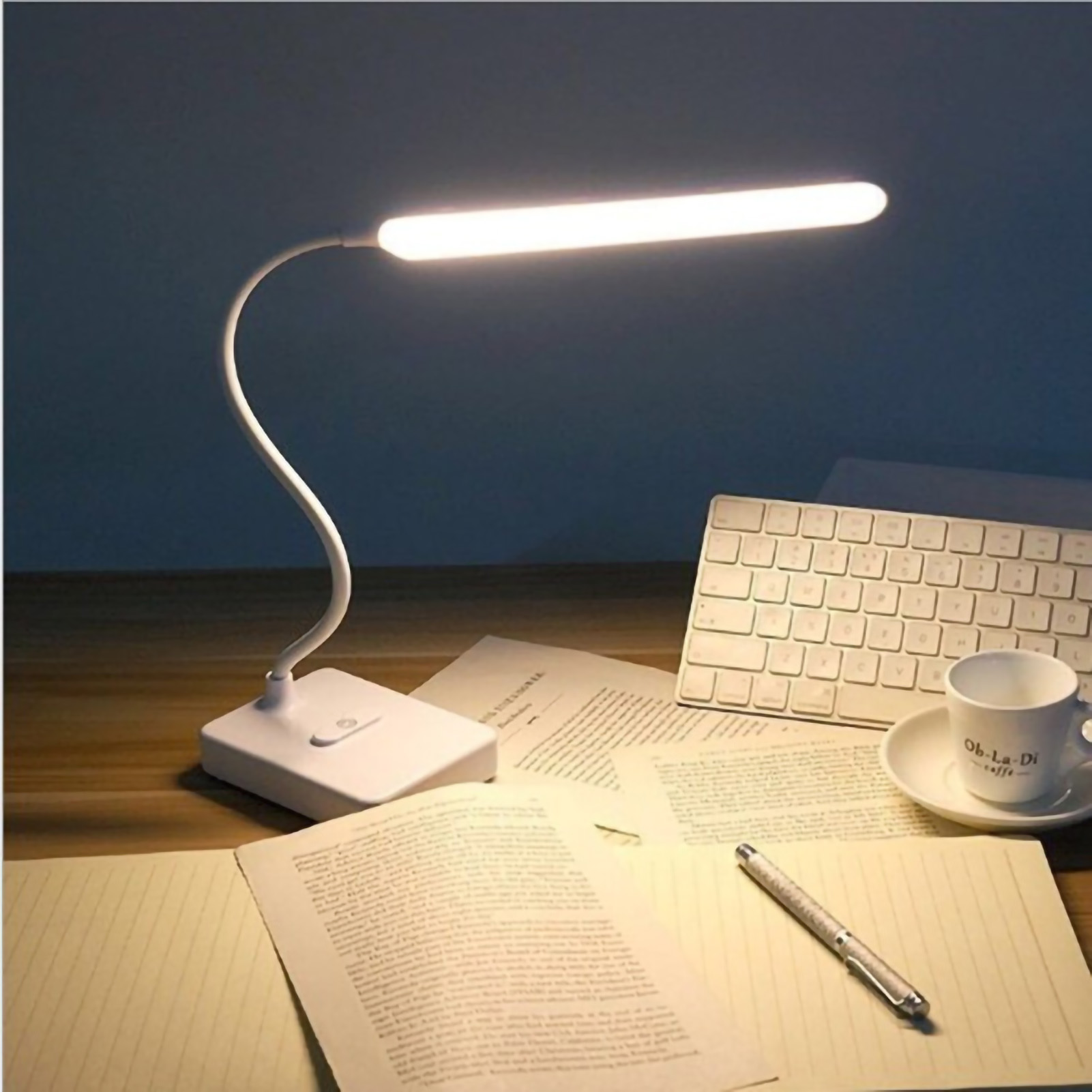 Wiederaufladbare Led-lampe Über Usb, Schreibtischlampe Für Schüler, Zum Lesen, Augenschutz, Nachtlicht, Mit Dualer Stromversorgung (eingebauter Akku), 1901, Geschenk.