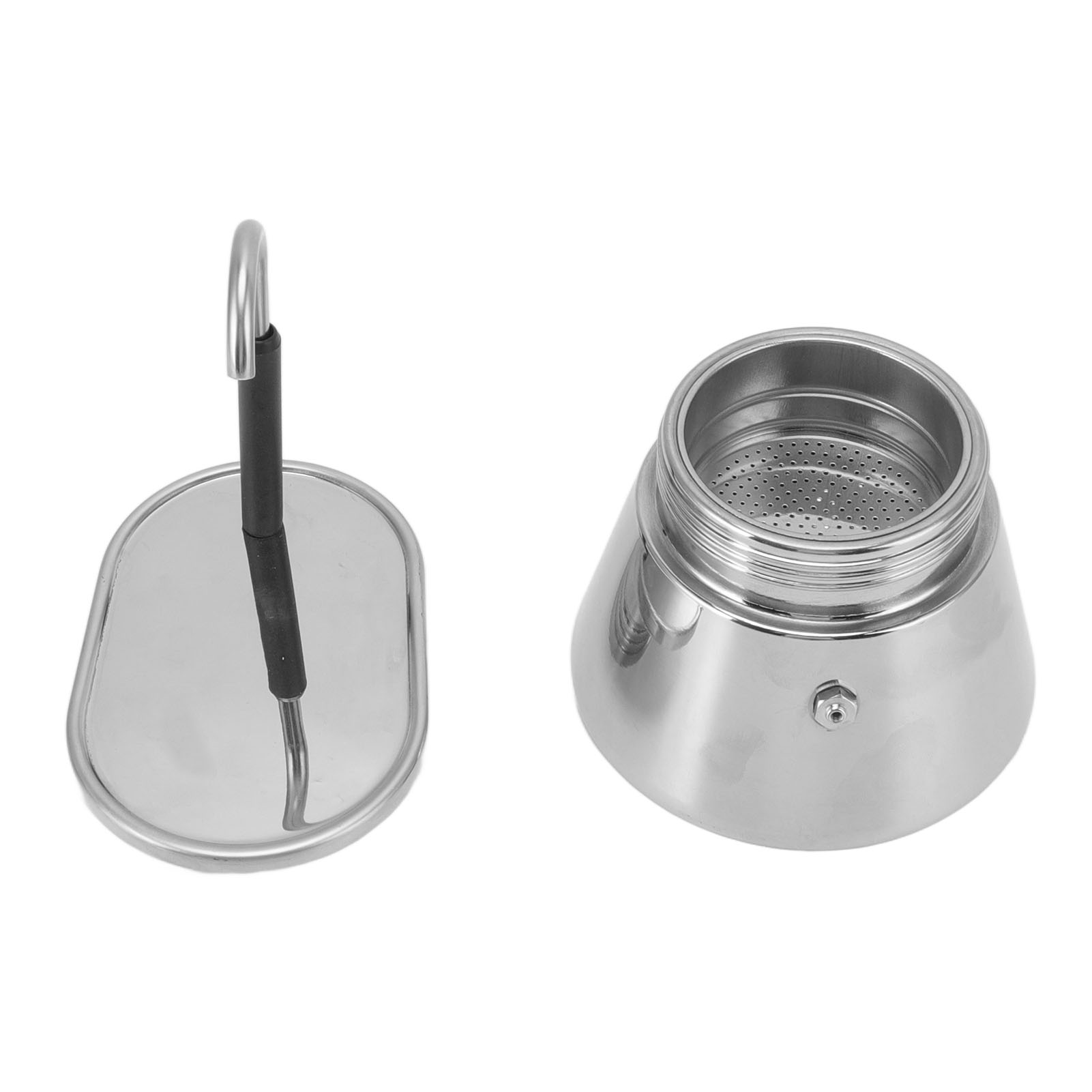 Espressokanne Aus Edelstahl Für Die Zubereitung Von Espresso Zu Hause, Großes Fassungsvermögen, Ideal Für Kaffee Beim Camping Und Im Freien.