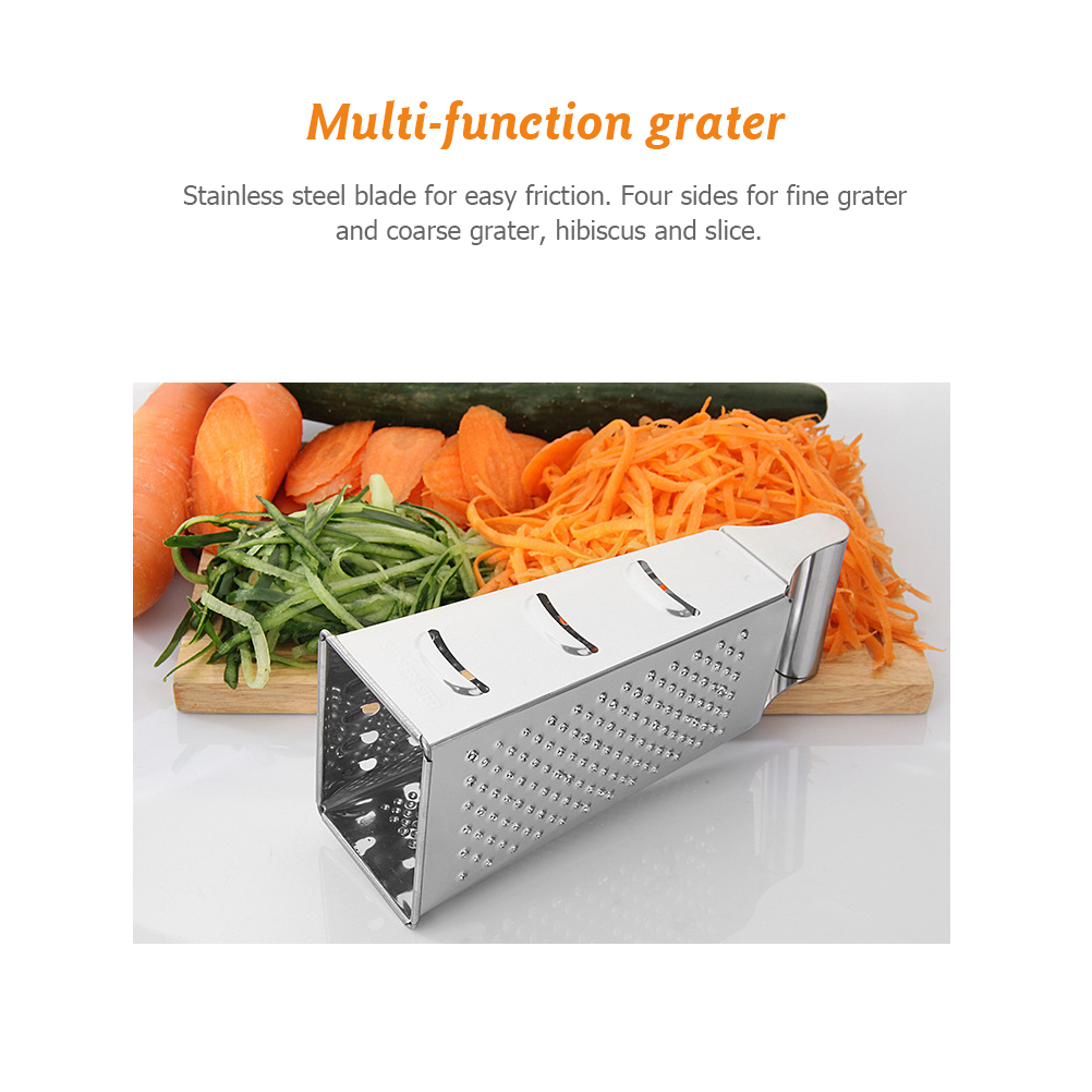 Multifunktionale 4-seitige Edelstahl-reibe Für Gemüse, Obst Und Käse In Der Küche