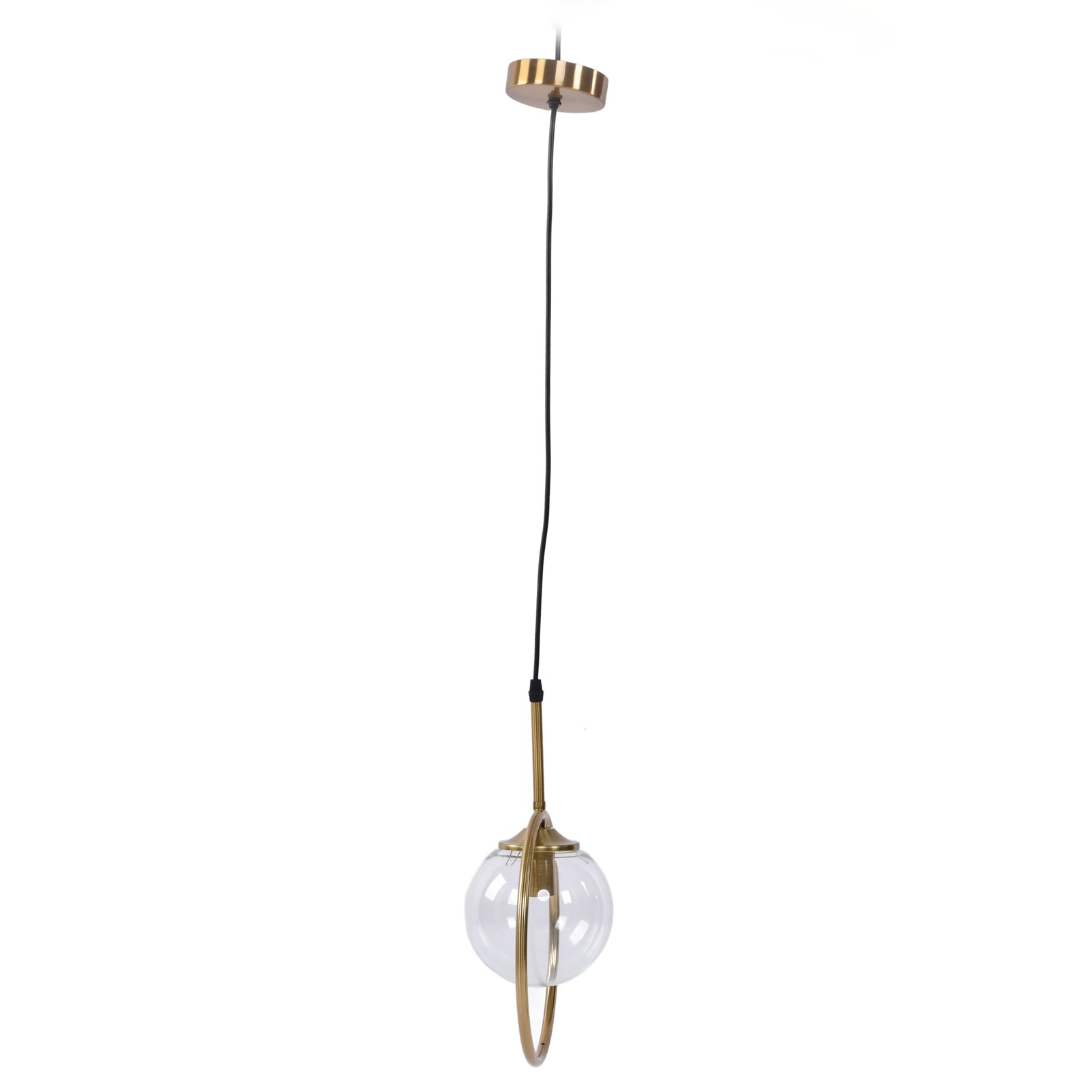 Nordische Glaskugel-pendelleuchte, Ce- Und Ul-zertifiziert, E14-fassung, Modernes Eisen, 110–220 V, Leuchtmittel Nicht Enthalten, Transparenter Kreis, Für Esszimmer, Hotel, Bar, Büro, Schlafzimmer