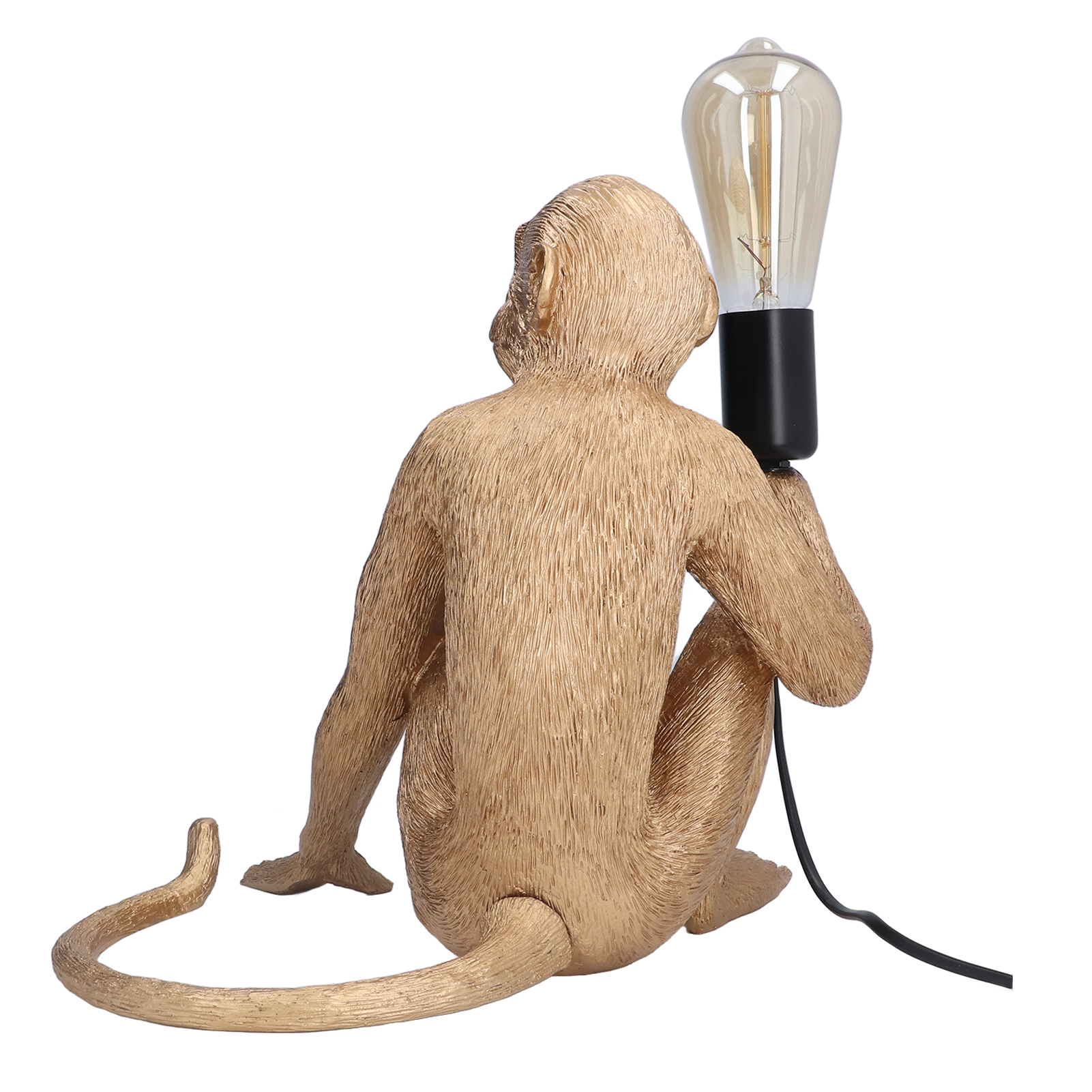 Stehlampe Aus Kunstharz In Nordischem Design, Dekorative Tierlampe Für Kinder, Bars, Restaurants, Schlafzimmer (ohne Leuchtmittel, Spannung 110-220 V, Goldener Sitzender Affe, Ce/ul-standard).