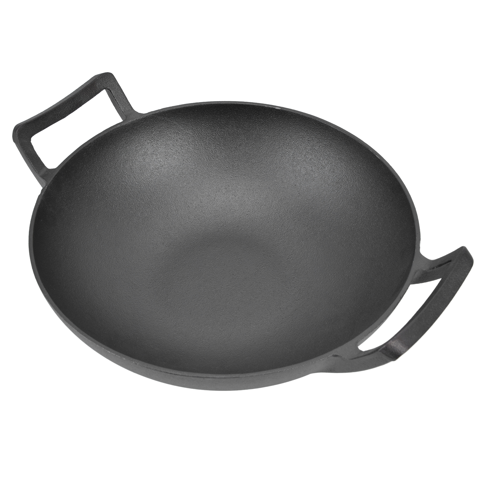 Doppelgriff-bratpfanne Aus Gusseisen, Antihaftbeschichtet, Gesund Und Ökologisch, 32 Cm, Flacher Boden, Dickwandig, Mit Innerem Kartonschutz.