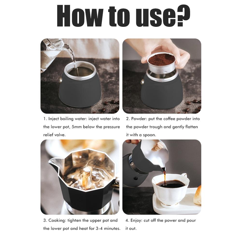 Tragbare Mokkakanne Für Den Heimgebrauch, Kaltbrühkaffee, Manuelle Und Elektrische Zubereitung, Kaffeebereiter Für Schwarzen Kaffee (300 Ml)