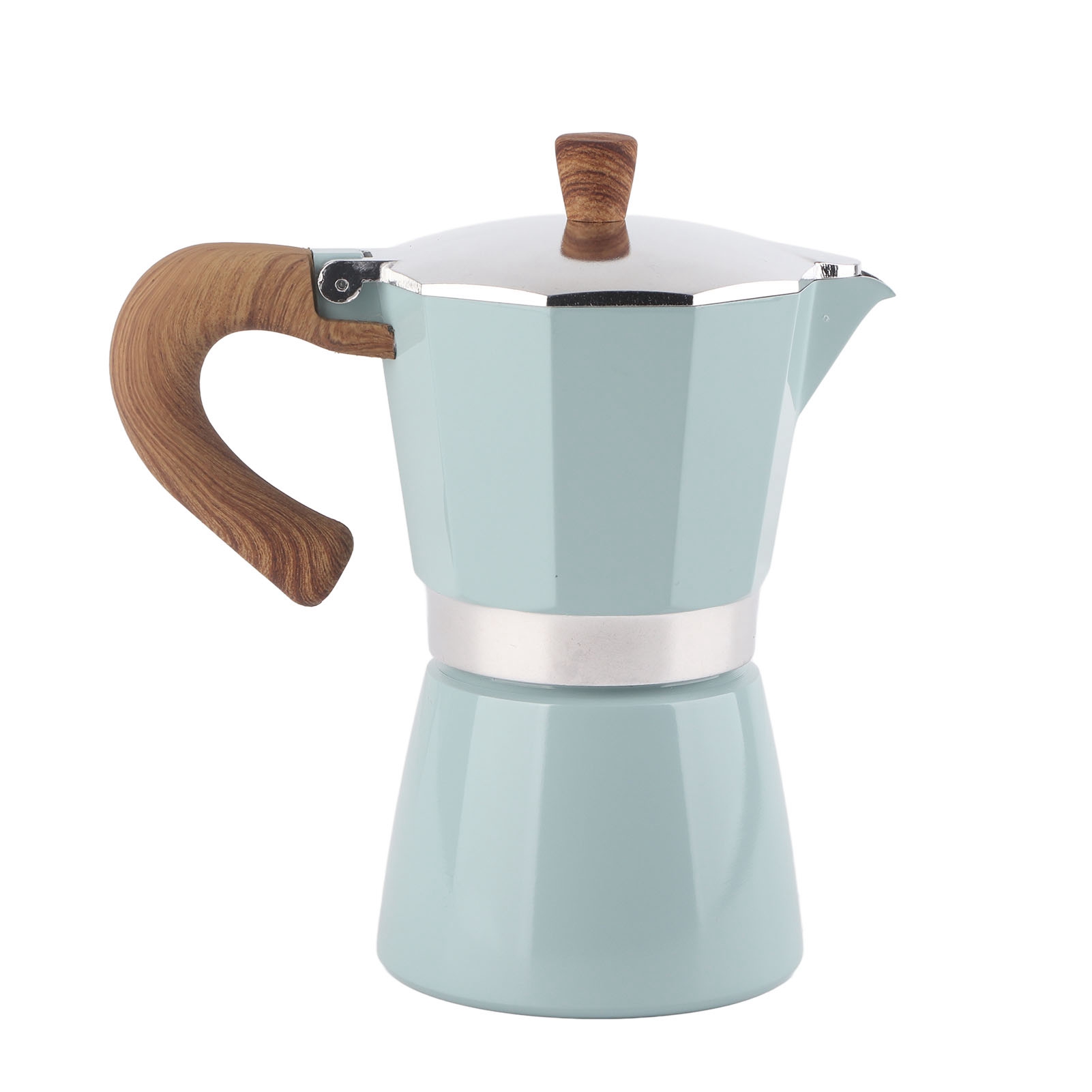 Moka-kanne Aus Aluminium, 300 Ml, 6 Tassen, Smaragdgrün, Italienischer Espresso Für Den Gebrauch Zu Hause Und Im Freien, Hochdruckextraktion, Manueller Filterkaffee.