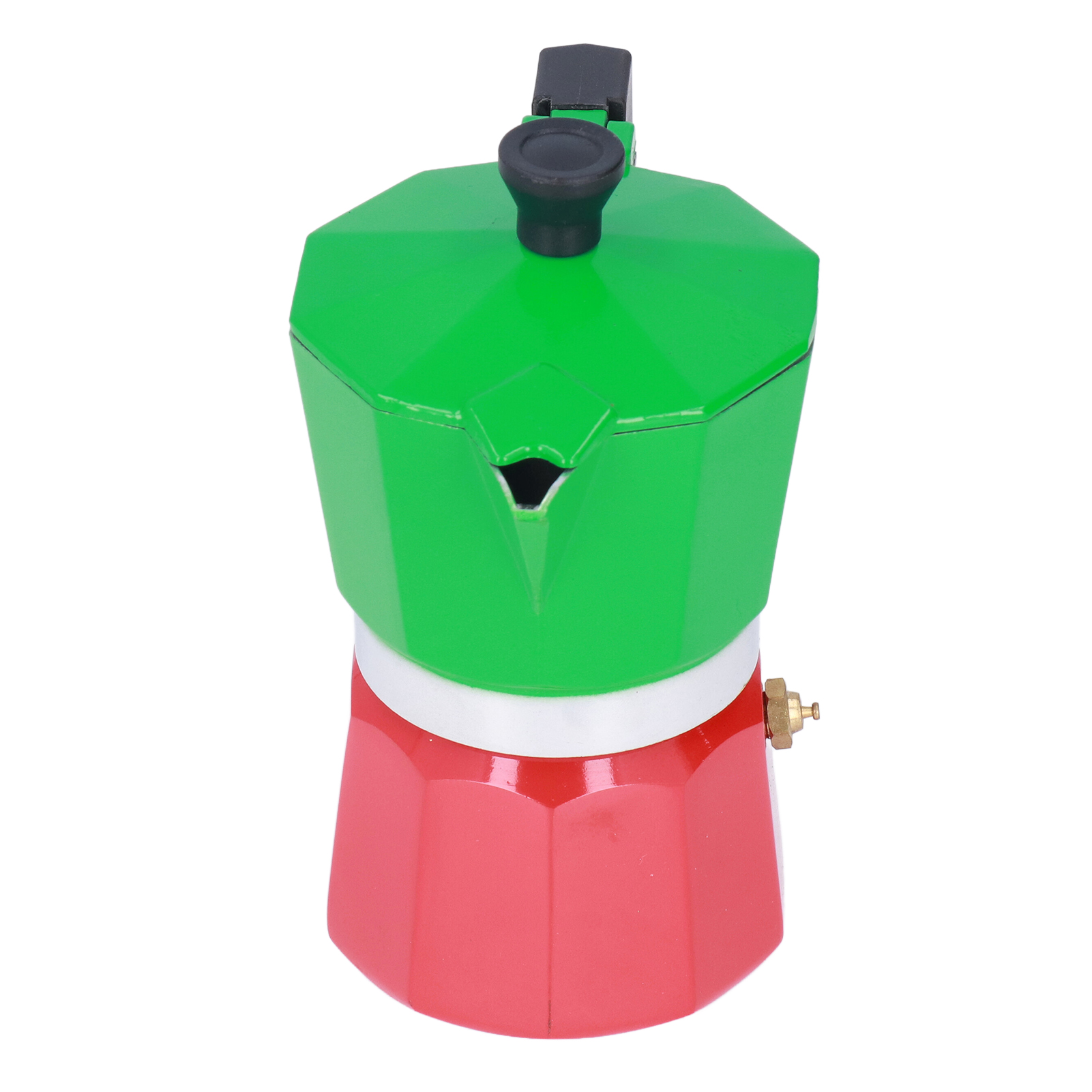 Achteckige Italienische Kaffeemaschine, 3 Tassen, Dickwandig, Für Mokka-kaffee, Europäisches Design, Für Den Hausgebrauch, Manuelle Zubereitung, Dreifarbig