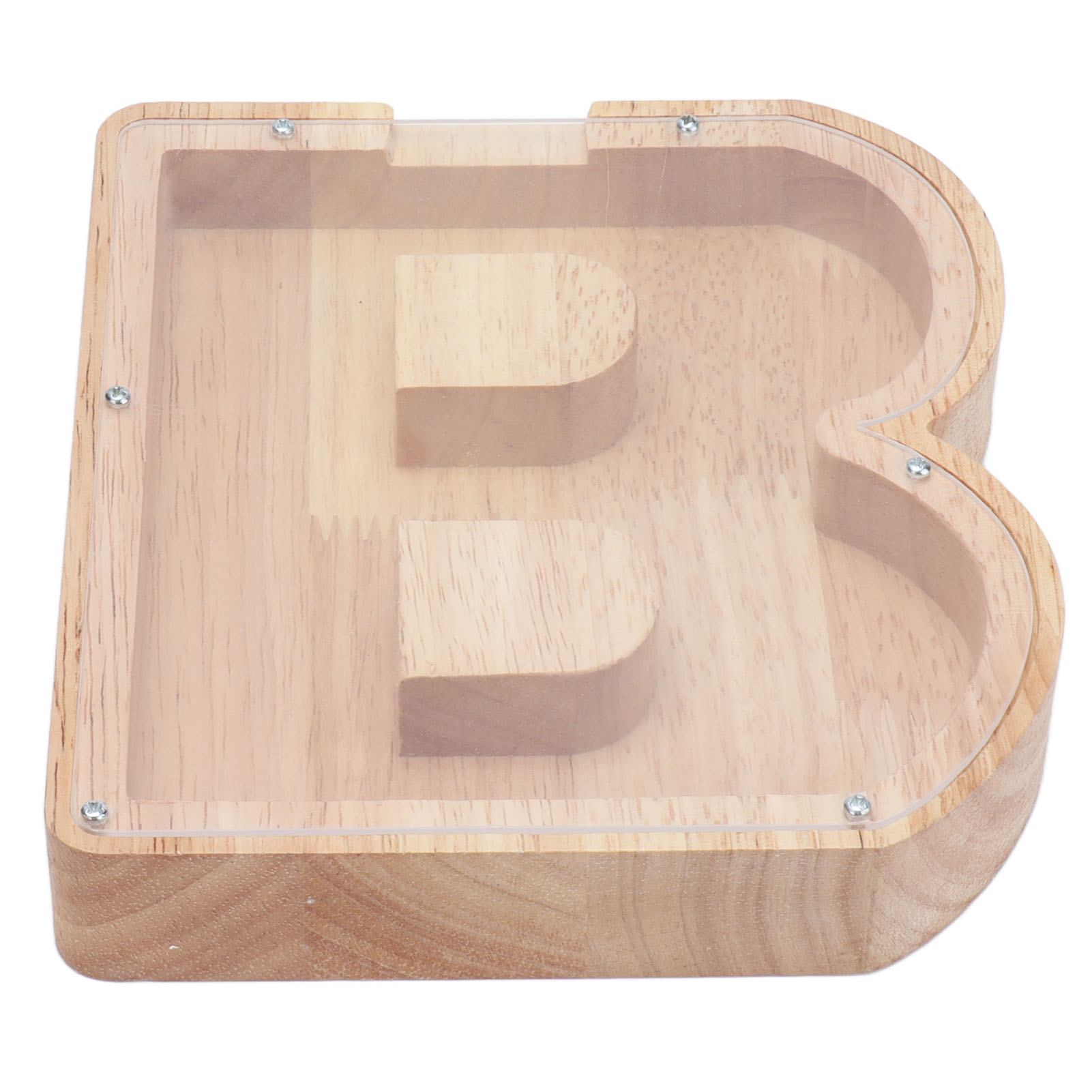 Dekorative Spardose Aus Holz Für Zuhause, Buchstabe B, Tischdekoration, Handgefertigtes Sparschwein