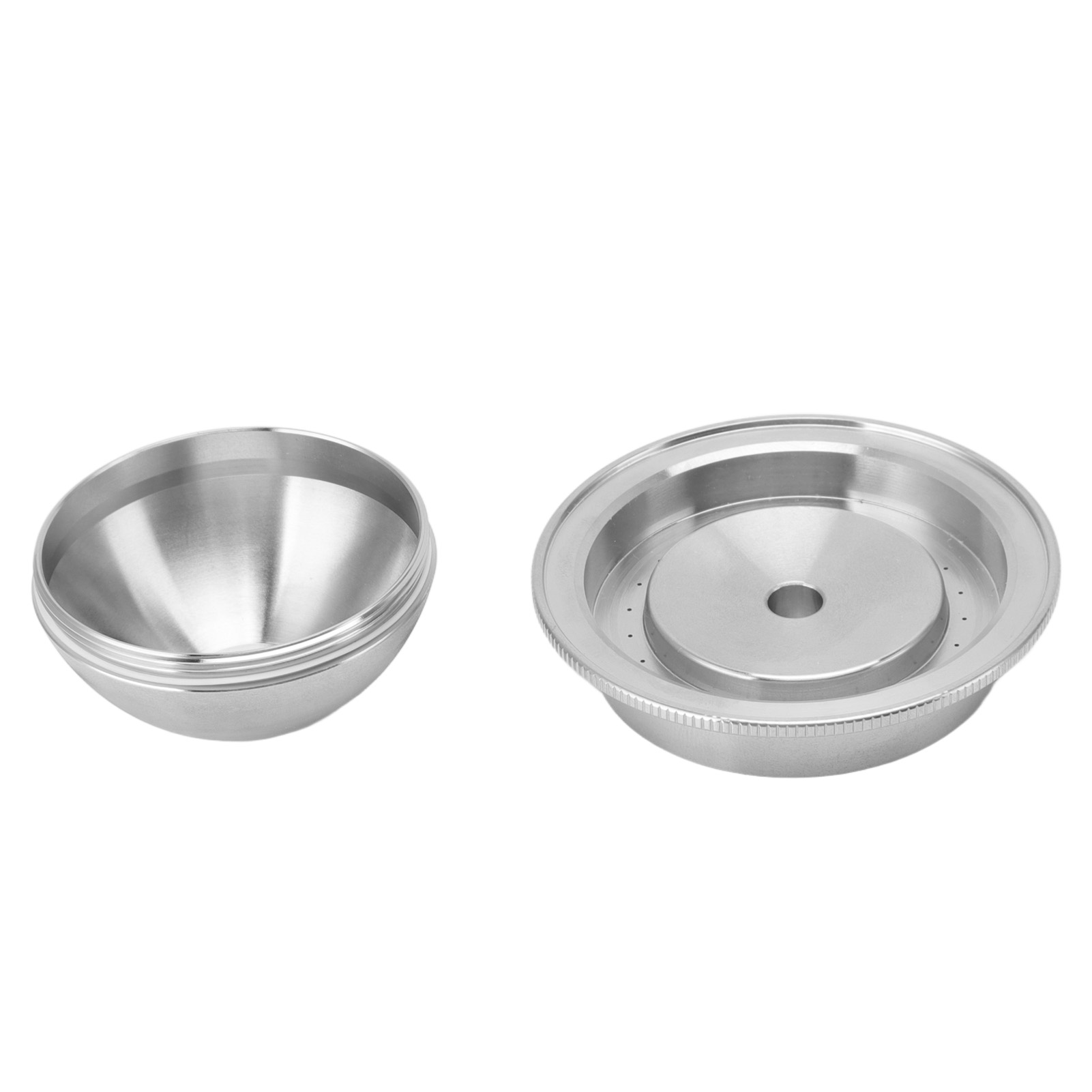 Set Mit 2 Wiederverwendbaren Edelstahl-kaffeekapseln Für Die Nespresso Vertuoplus Maschine, Modell G1 (glatte Oberfläche, Kein Muster)